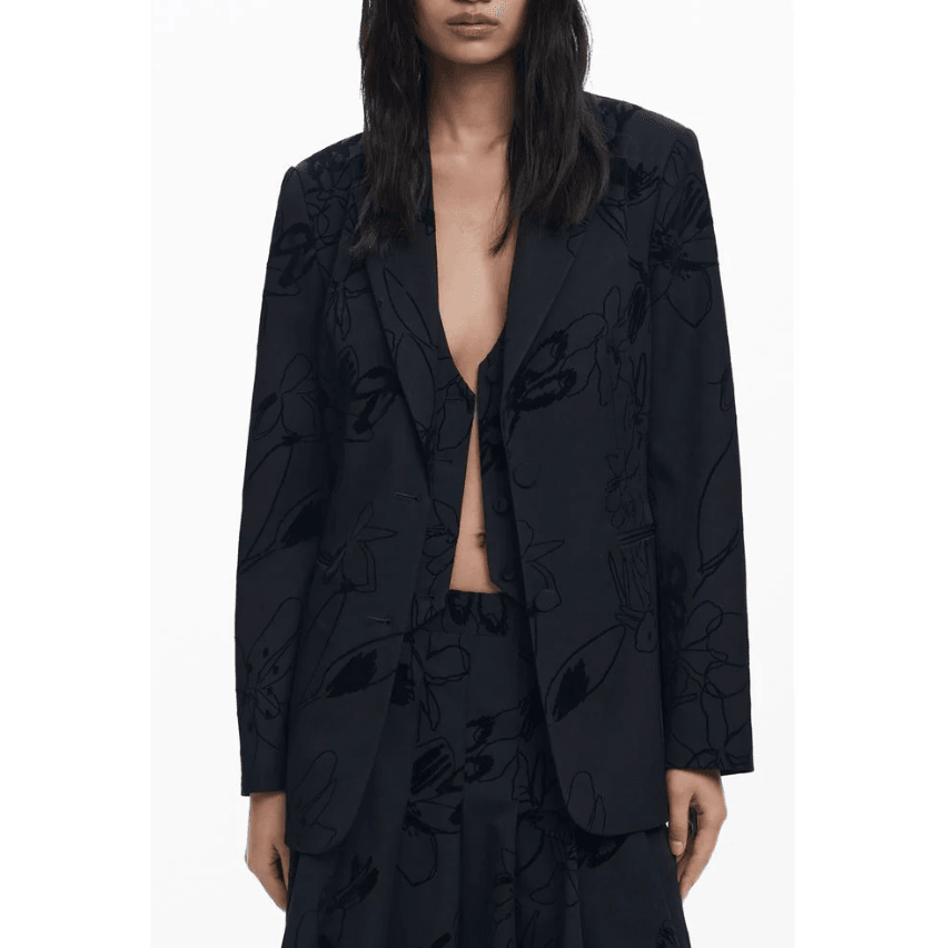 Flockarty Black Blazer Coat 