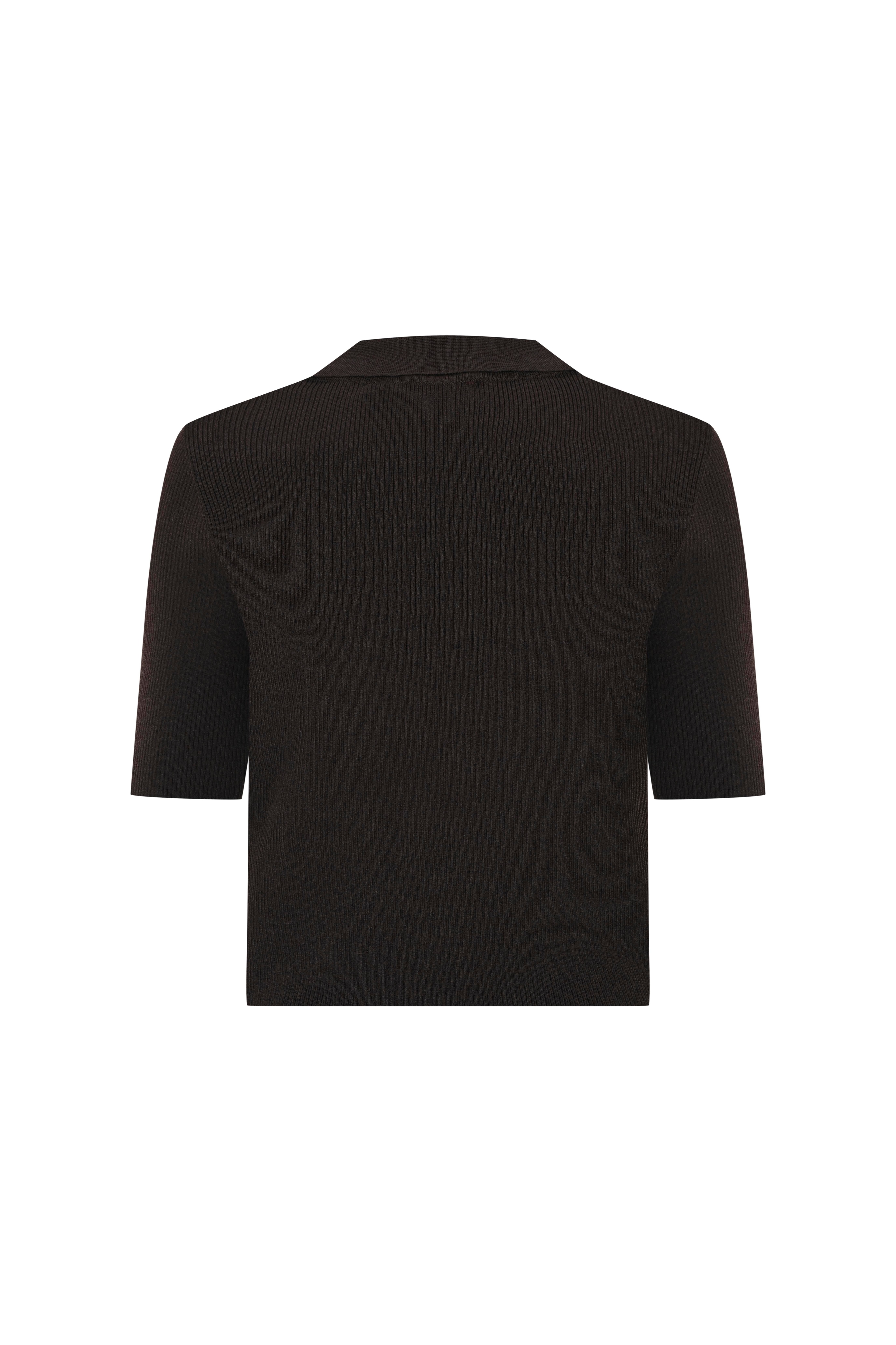 Short Sleeve Buttoned Shirt Knitwear 