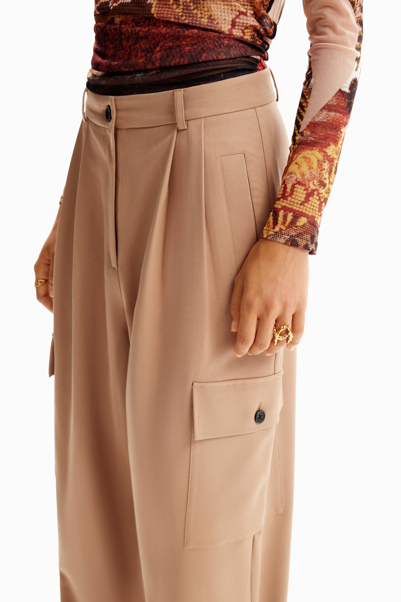 DESIGUAL PANT MINERAL LACROIX TAN S