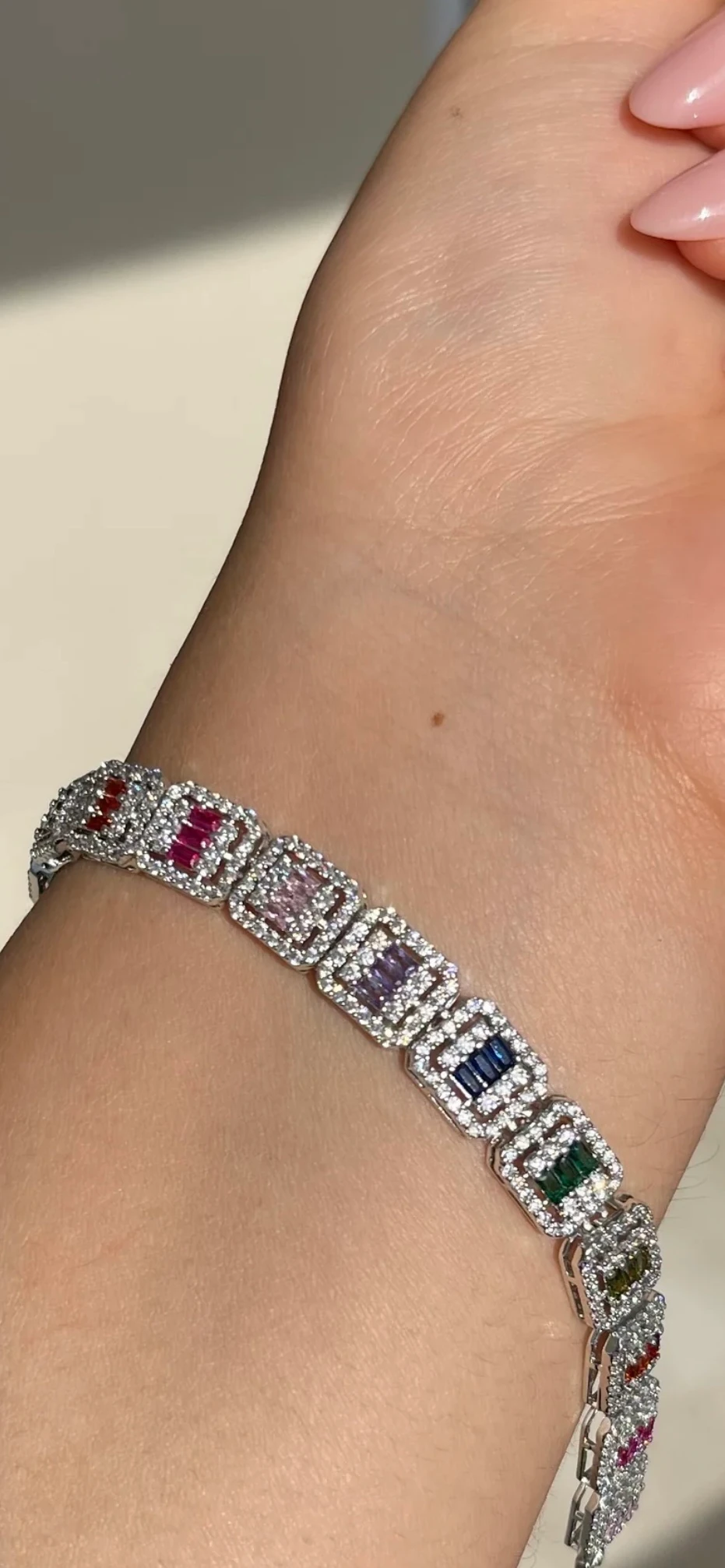 ZİRKON FULL TAŞ GÜMÜŞ SUYOLU BİLEKLİK 