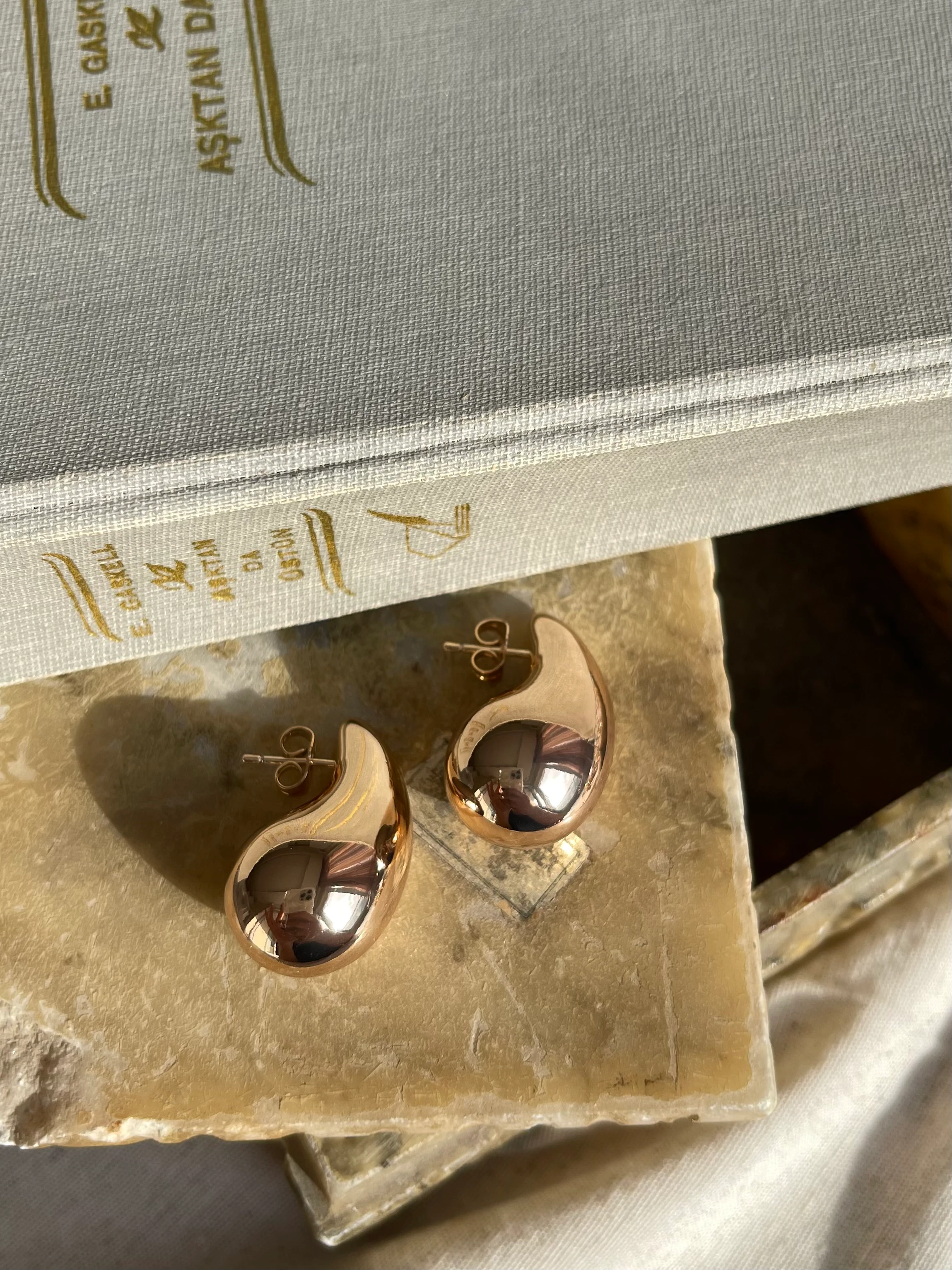 ROSE GOLD DAMLA MODEL ŞIK KÜPE