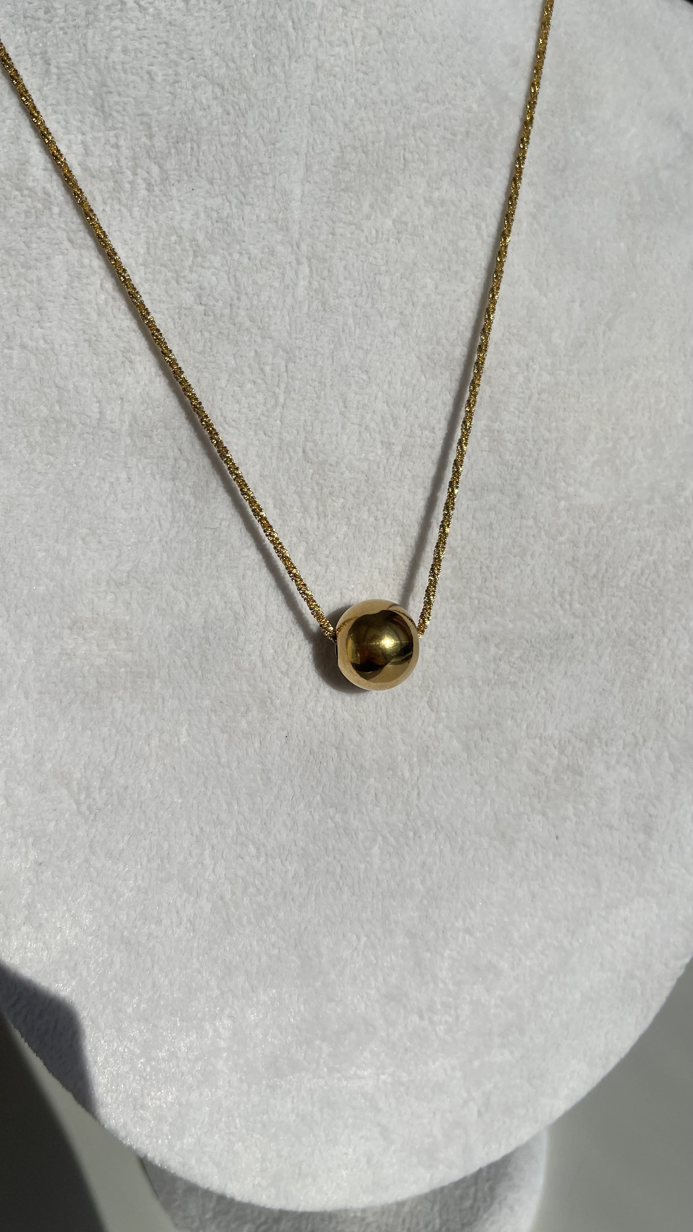 YUVARLAK UÇLU GOLD ŞIK ZİNCİR ÇELİK KOLYE