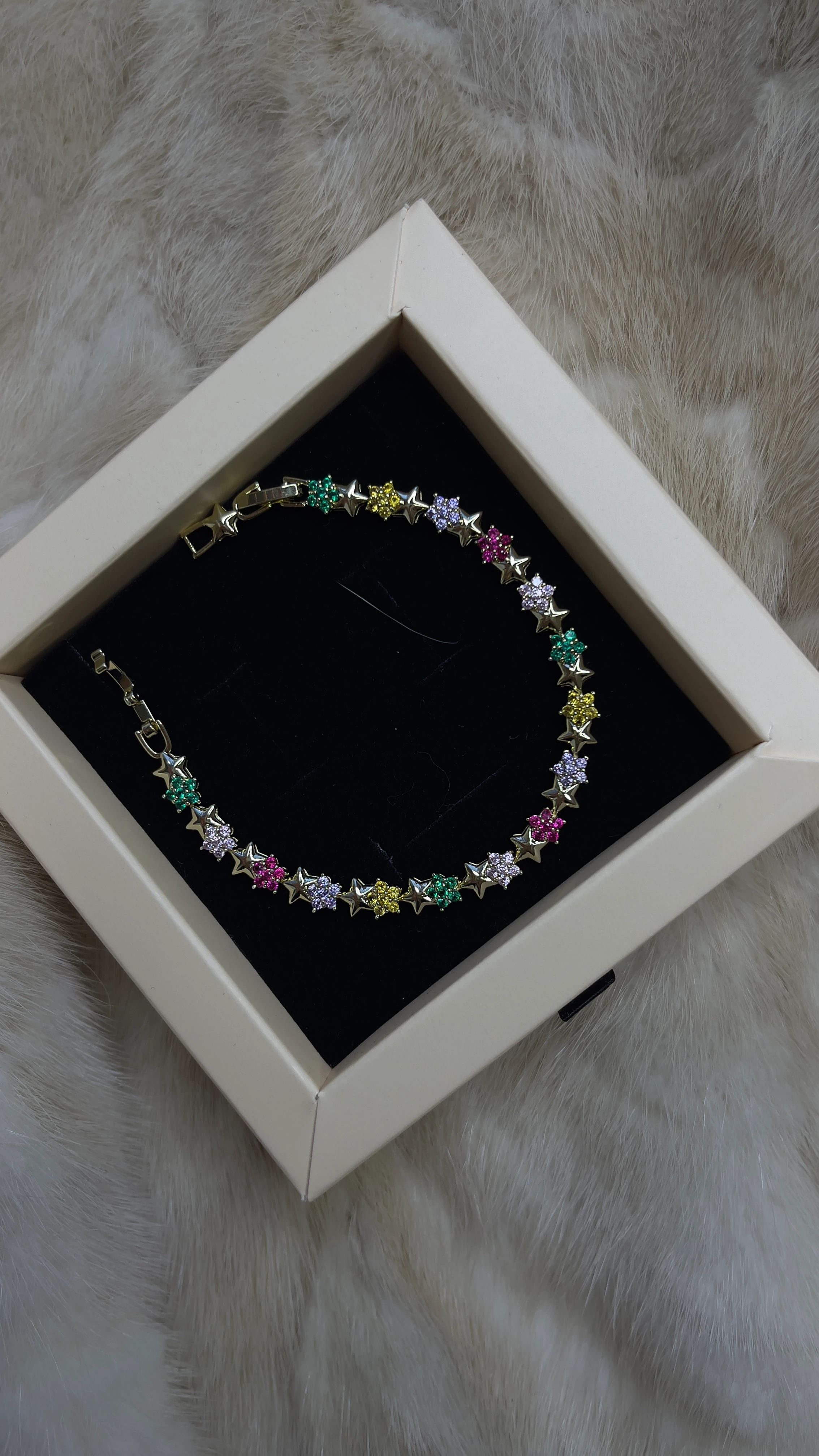 RENKLİ TAŞLI XUPİNG BİLEKLİK