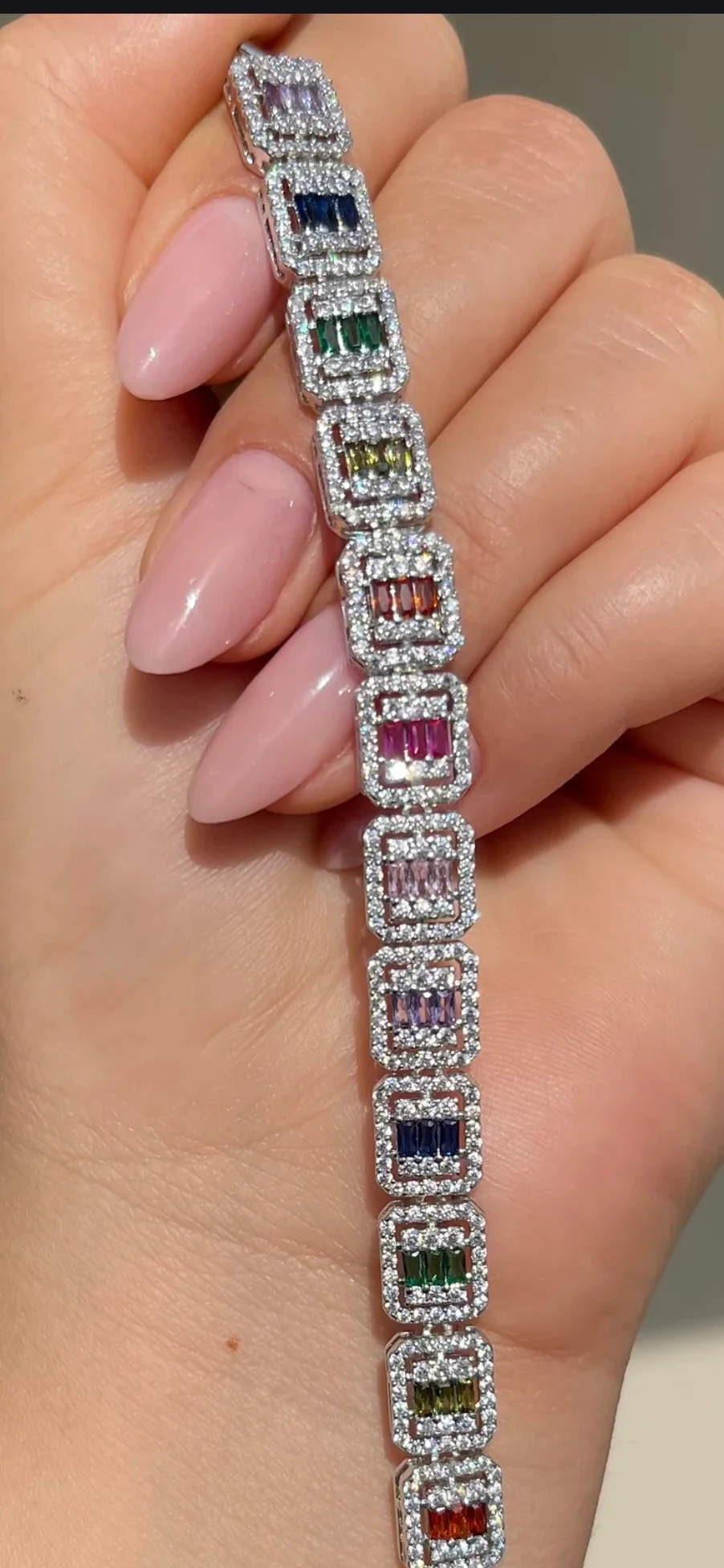 ZİRKON FULL TAŞ GÜMÜŞ SUYOLU BİLEKLİK 