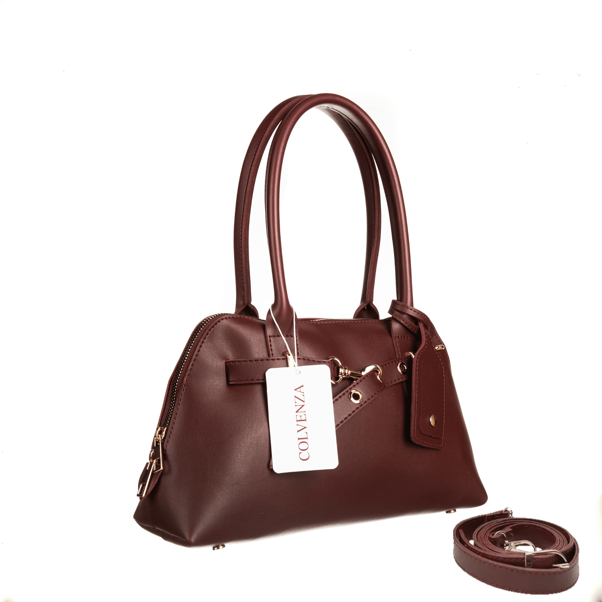 Cityline Collection Bordo Gold Tokalı Kadın Omuz Çantası
