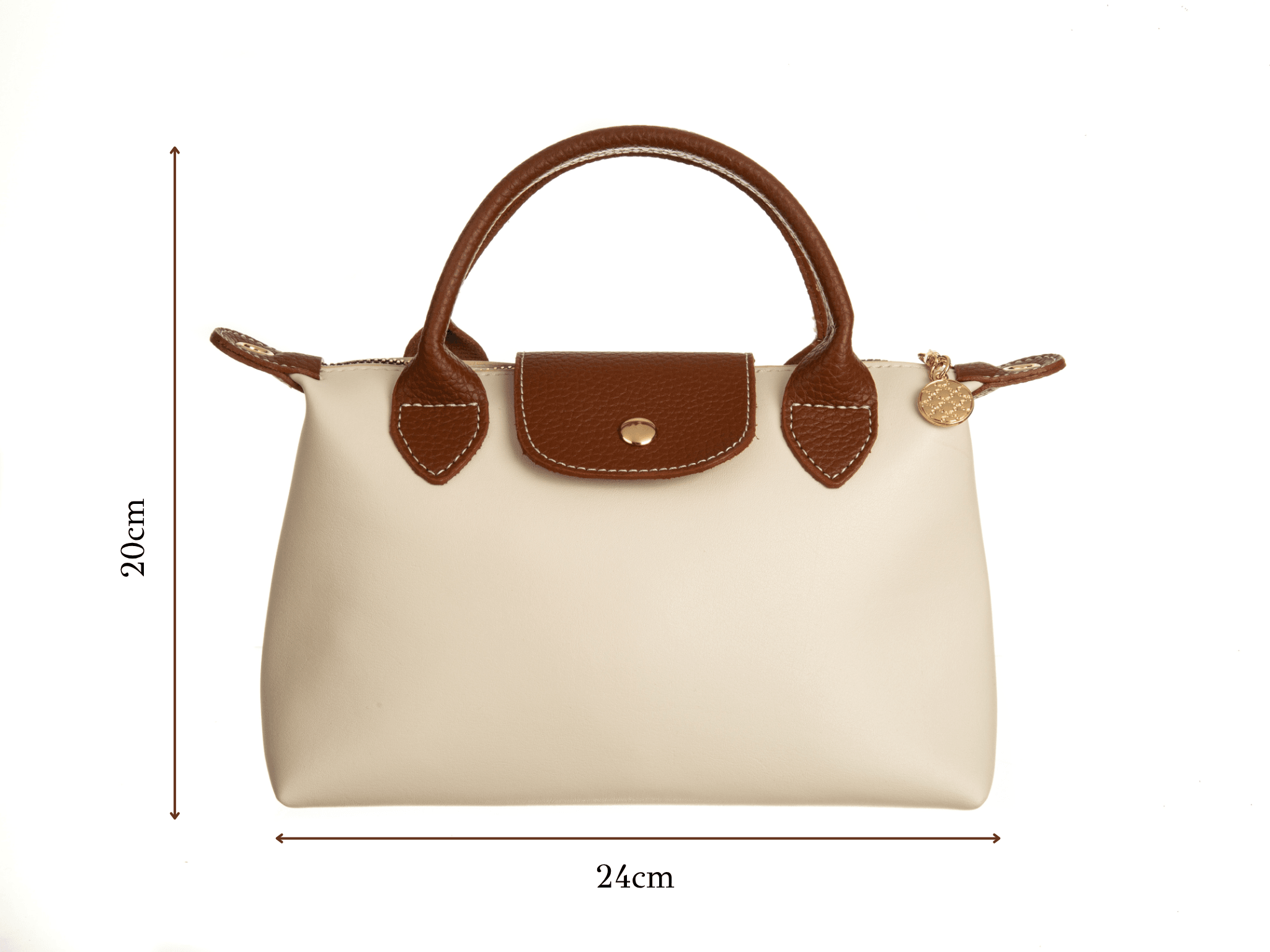 Cityline Collection Bej Detaylı El ve Omuz Çantası