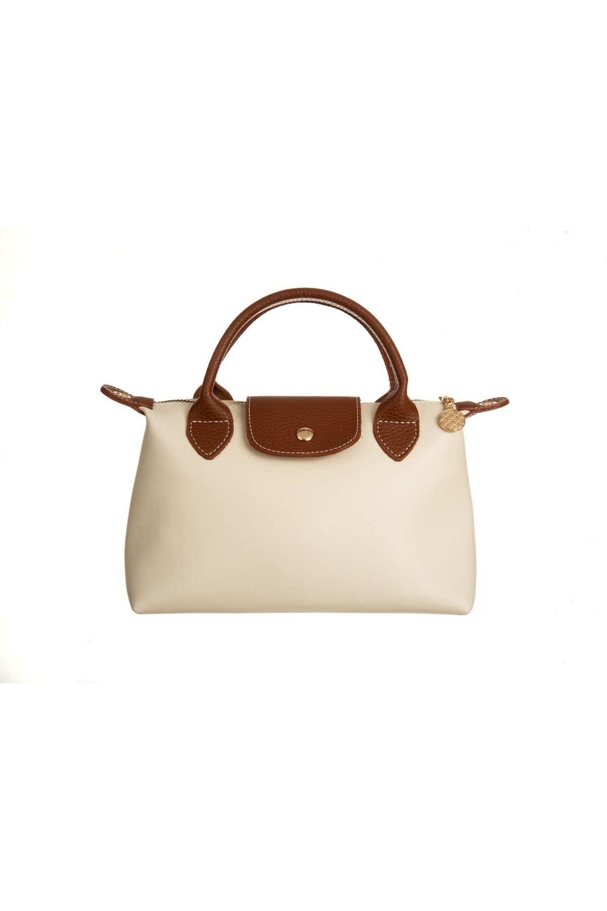 Cityline Collection Bej Detaylı El ve Omuz Çantası