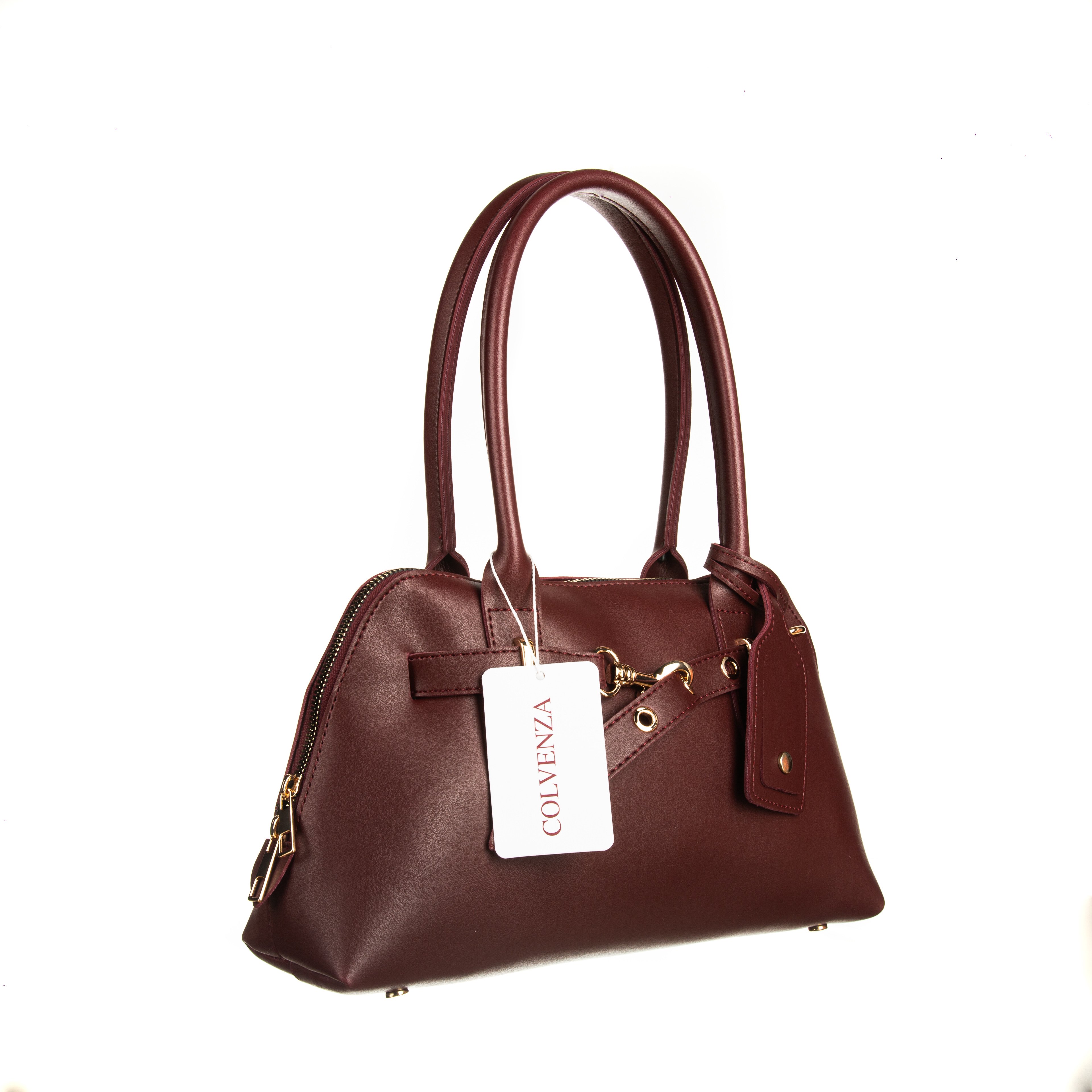 Cityline Collection Bordo Gold Tokalı Kadın Omuz Çantası