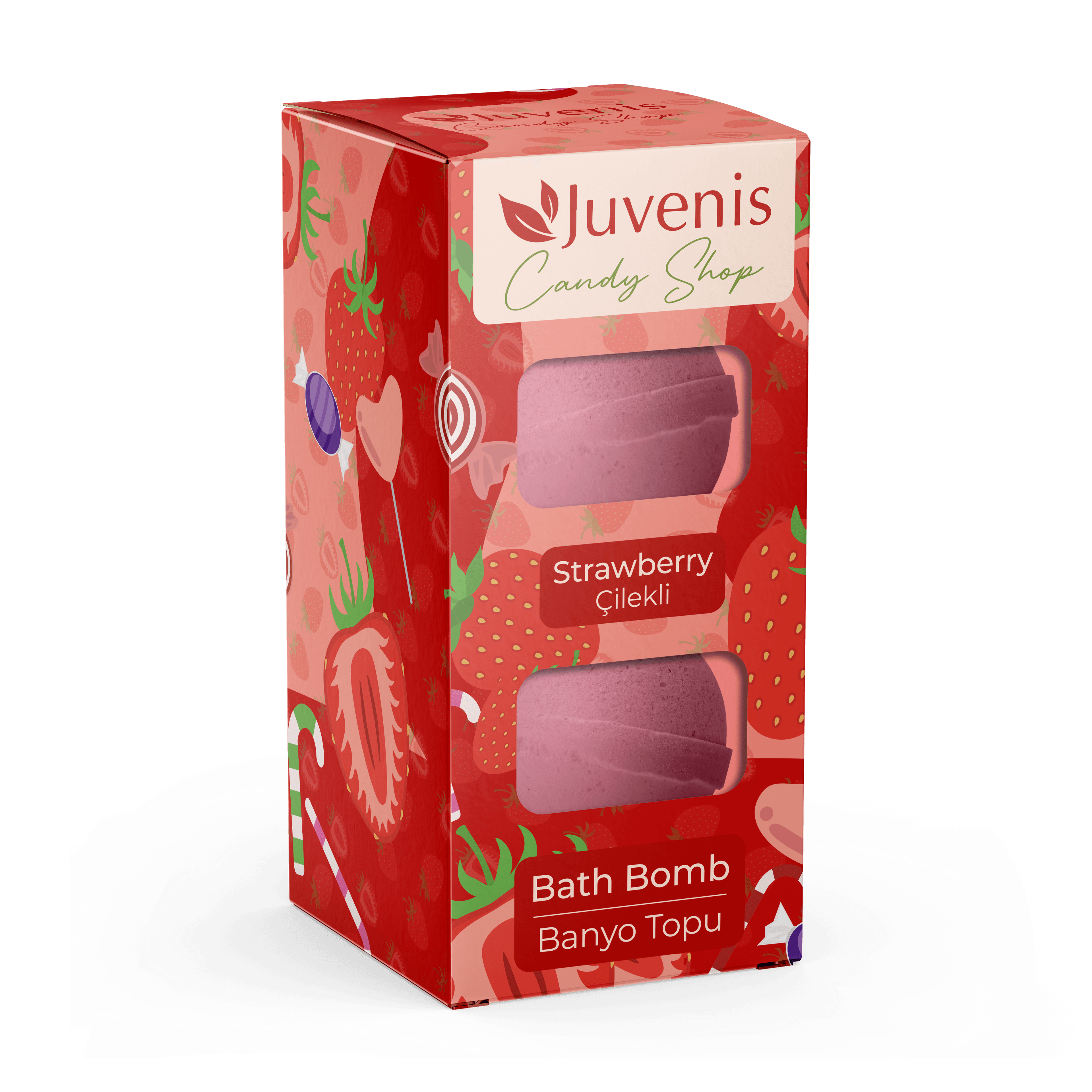 Candy Shop Series Bath Bomb 2x50 gr. - Strawberry