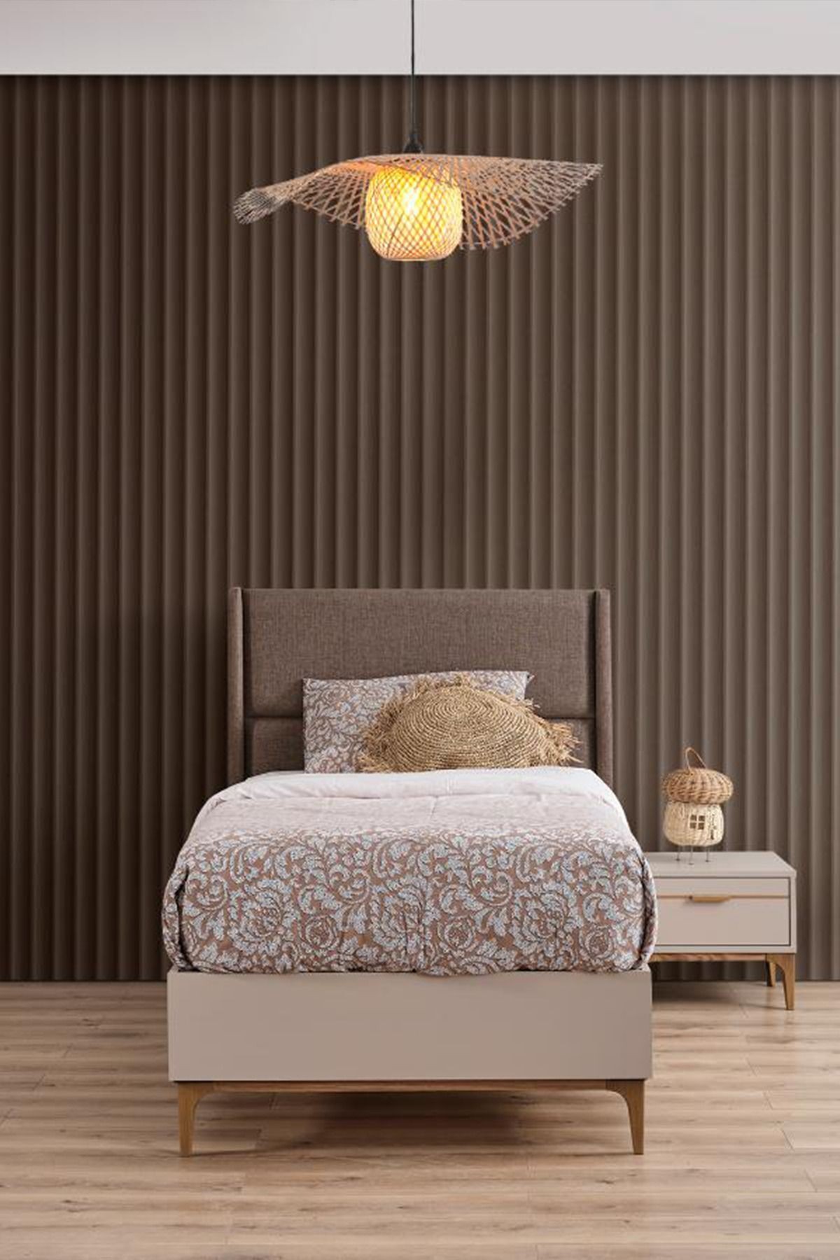 Nova Genç Bazalı Karyola 206 X 106 Tek Kişilik Bazalı Başlıklı Karyola