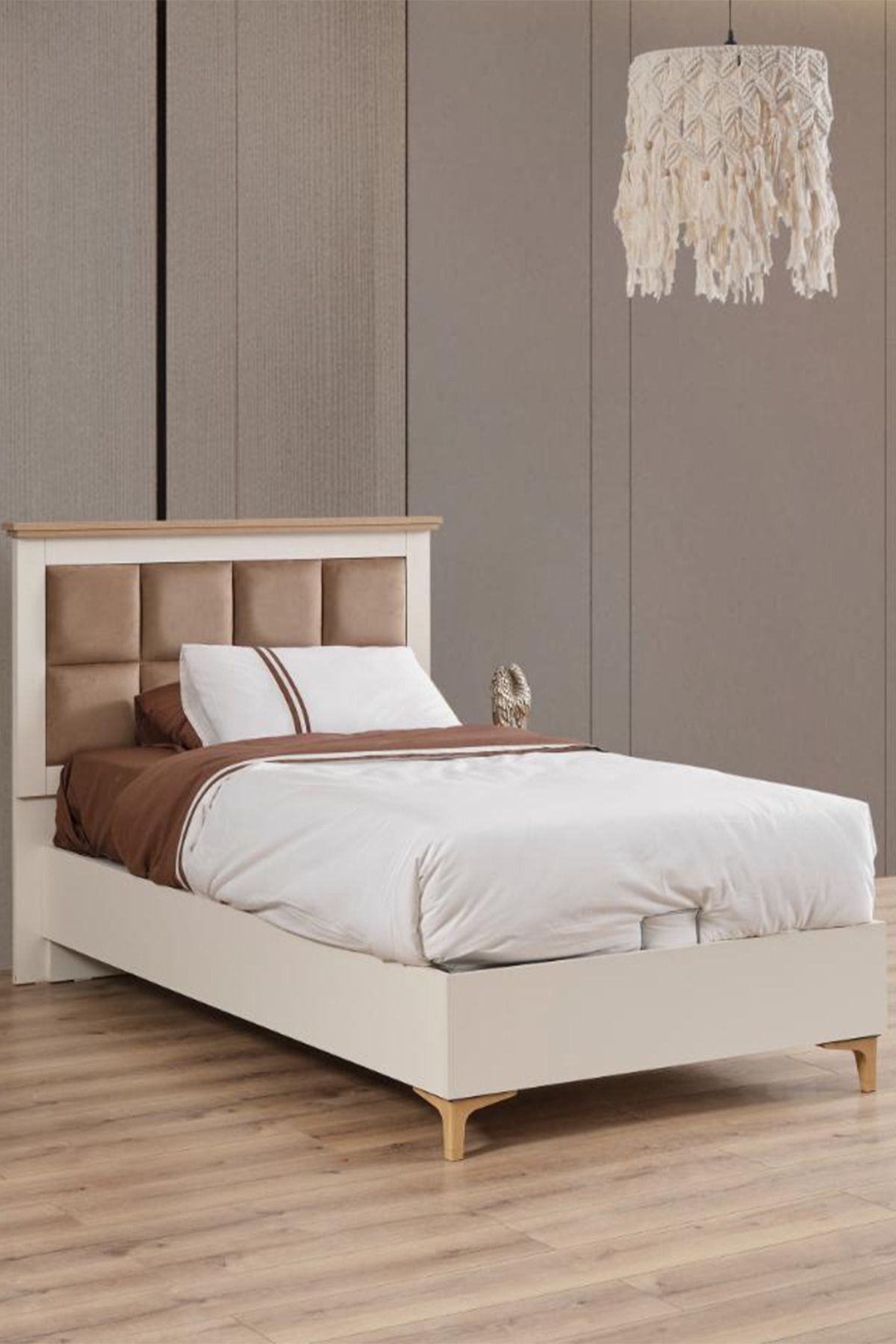 Bella Genç Bazalı Karyola 206 X 106 Tek Kişilik Bazalı Başlıklı Karyola
