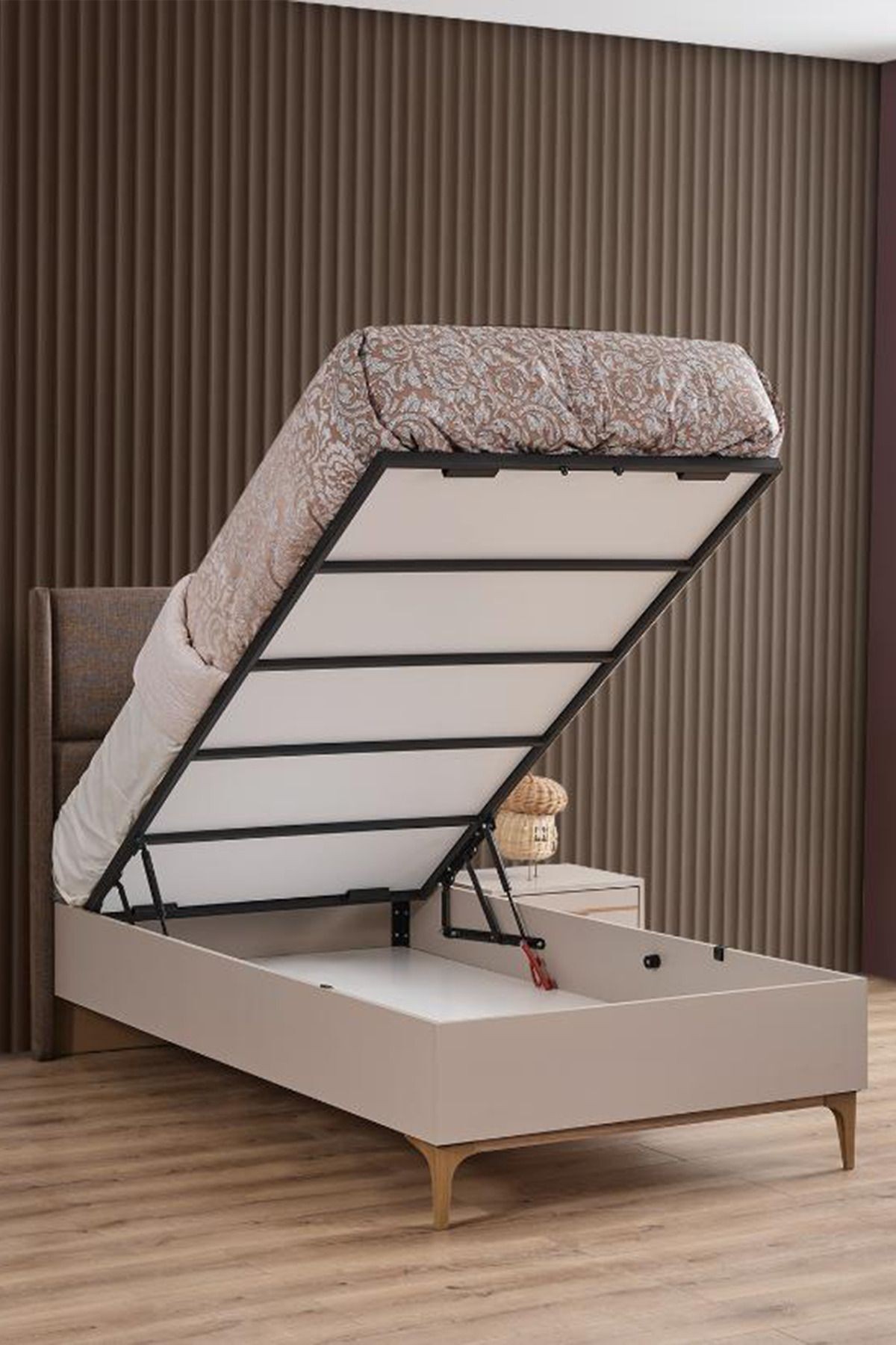 Nova Genç Bazalı Karyola 206 X 106 Tek Kişilik Bazalı Başlıklı Karyola