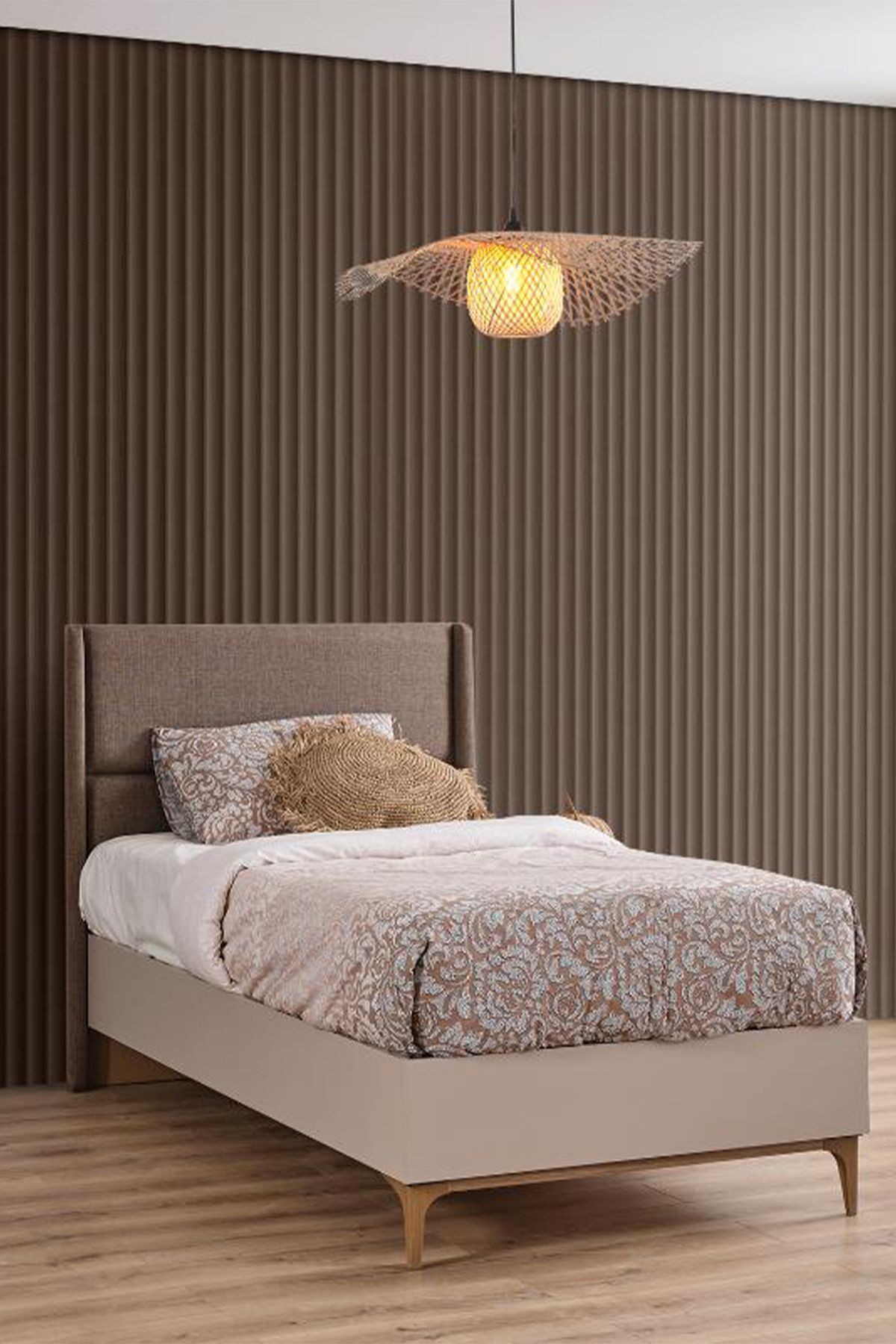 Nova Genç Bazalı Karyola 206 X 106 Tek Kişilik Bazalı Başlıklı Karyola