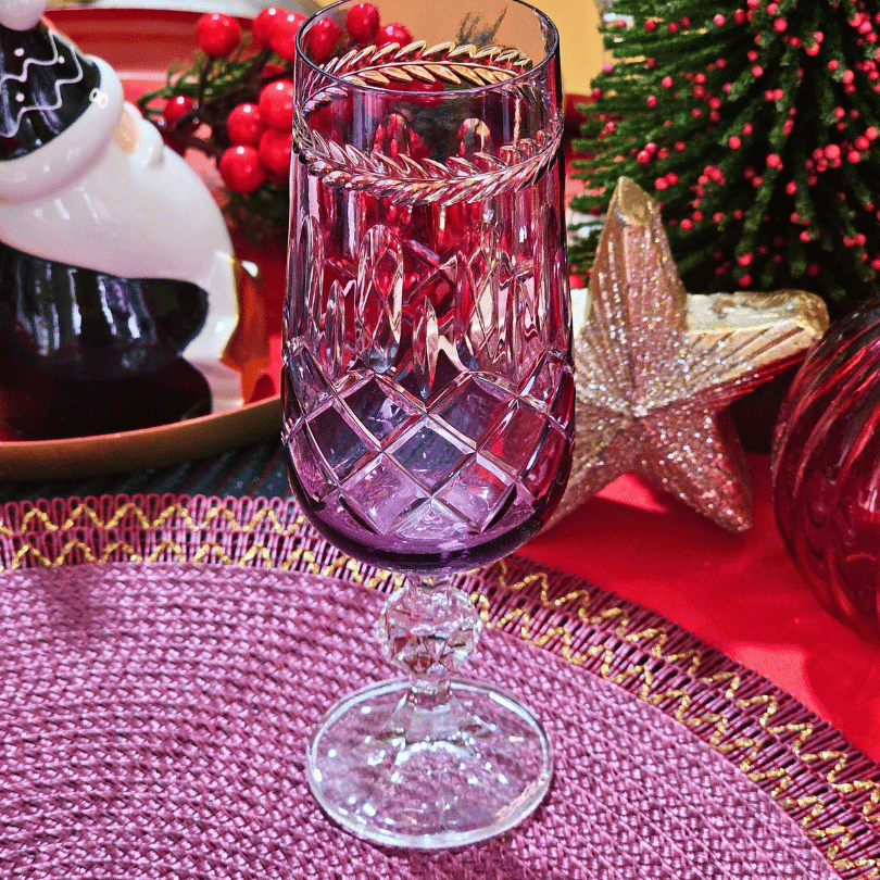 Bohemia Zaraif 180 Ml Kristal 1 Adet Kadeh Bardak Takımı (Mor)