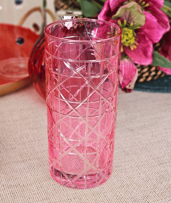 Bohemia Şah Mat Uzun Bardak Kadeh Takımı (Pembe)