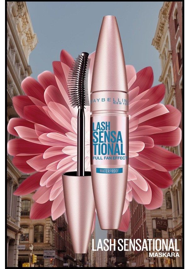 Maybelline New York Lash Sensational Yelpaze Etkili Suya Dayanıklı Siyah Waterproof Maskara 3600531143657
