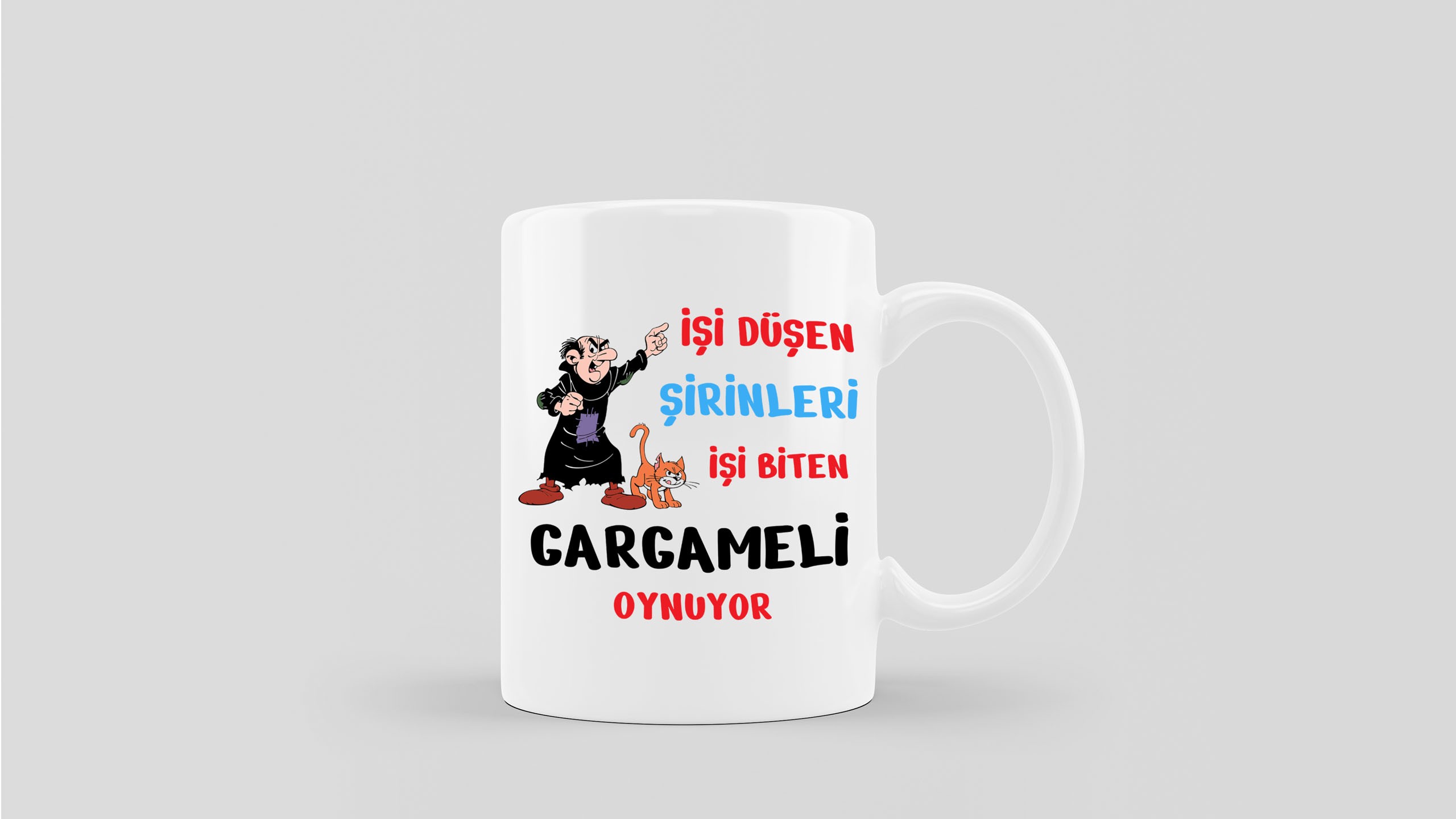 İŞİ DÜŞEN ŞİRİNLERİ İŞİ BİTEN GARGAMELİ OYNUYOR Baskılı Kupa - Solmaz - Çift Taraflı Baskı - Hediyelik Kupa (BULAŞIK MAKİNESİNDE YIKANABİLİR)