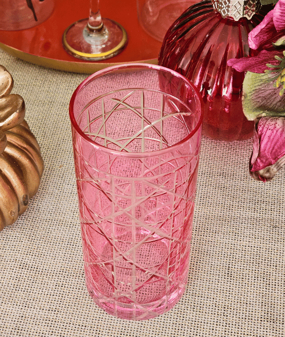 Bohemia Şah Mat Uzun Bardak Kadeh Takımı (Pembe)