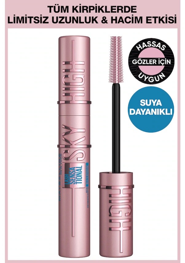 Maybelline New York Lash Sensational Sky High Suya Dayanıklı Waterproof Maskara SKYHGH