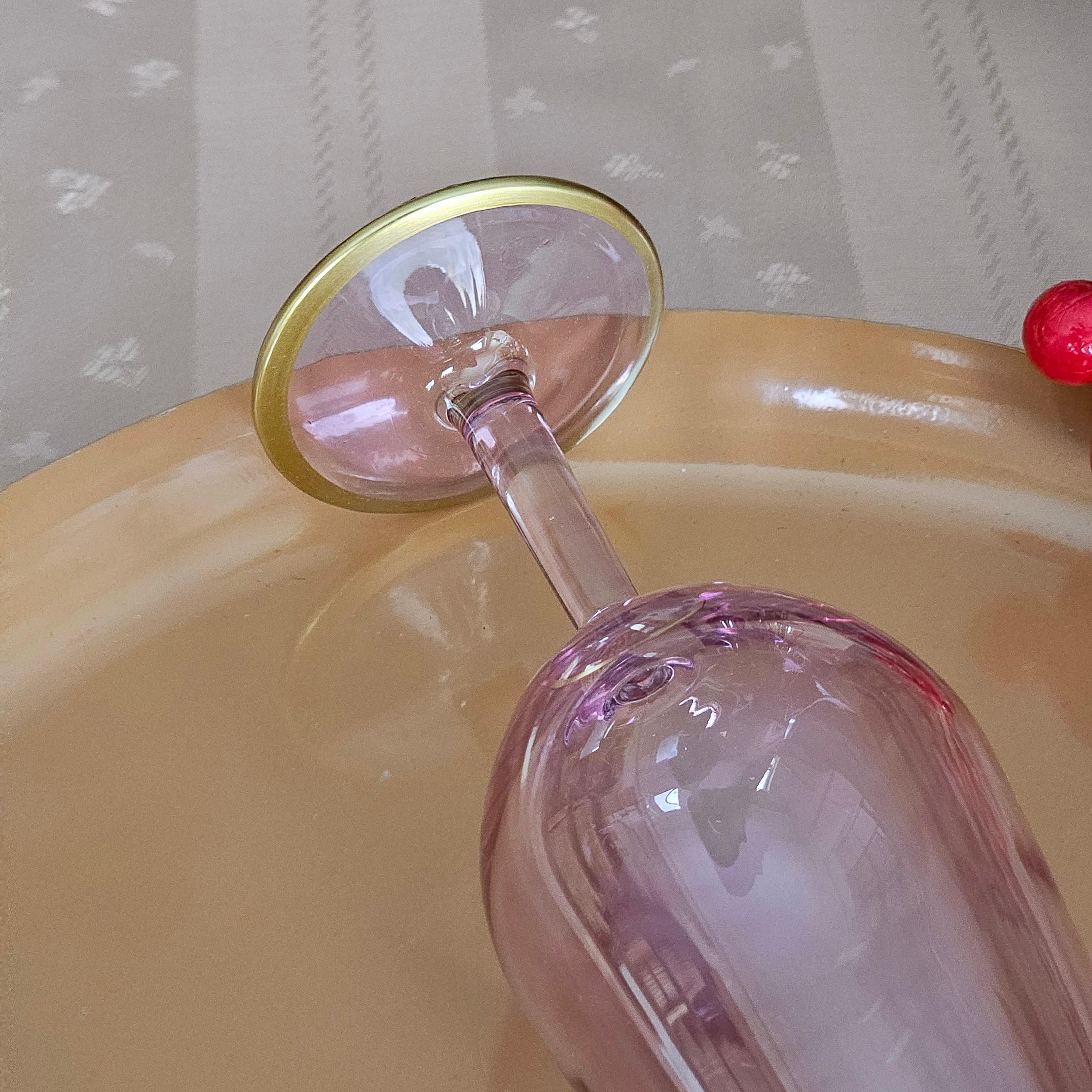 Paşabahçe Pembe Renkli Kahve Yanı Kadeh 1 Adet