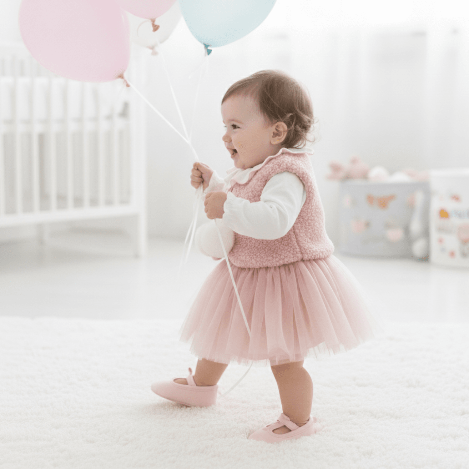 Kız Bebek Pembe Sugar Yelekli Tütü Etekli 3lü Takım