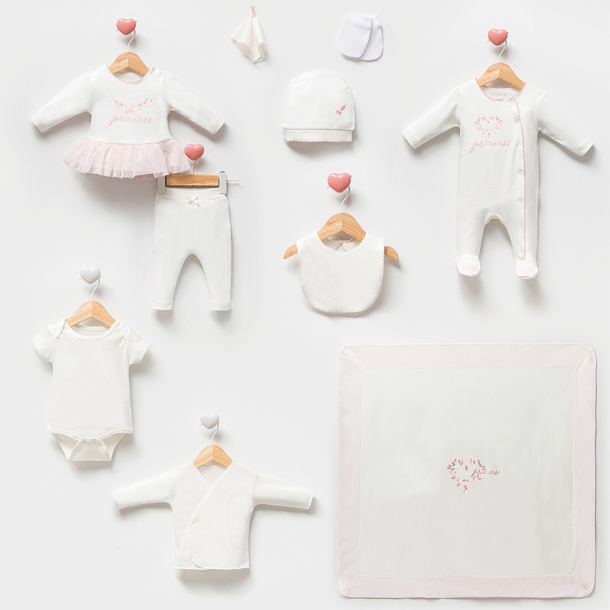 Kız Bebek Premium 0-3 Ay Princess 10lu Set