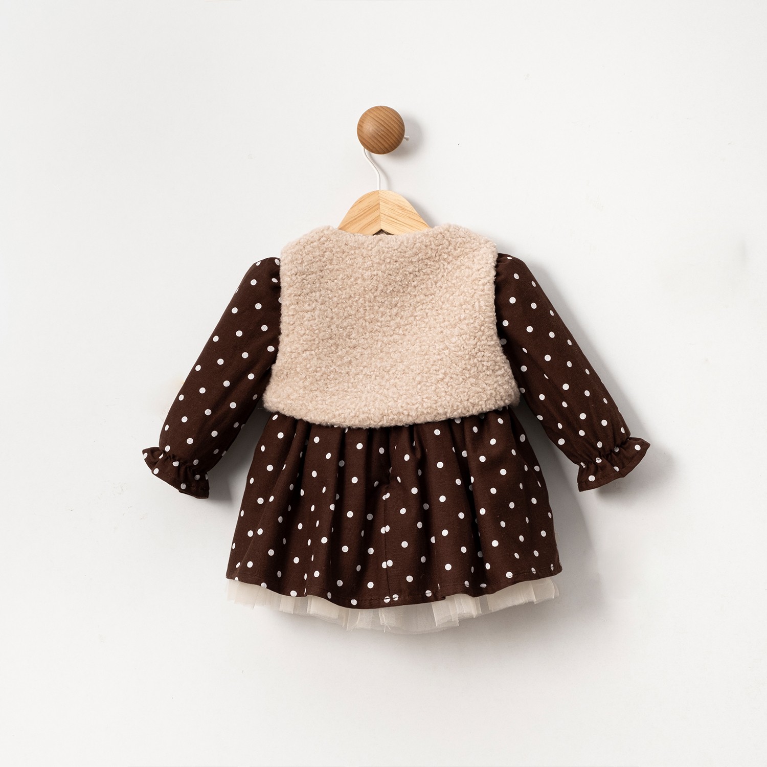 Kız Bebek Premium Layana Yelekli 2li Elbise