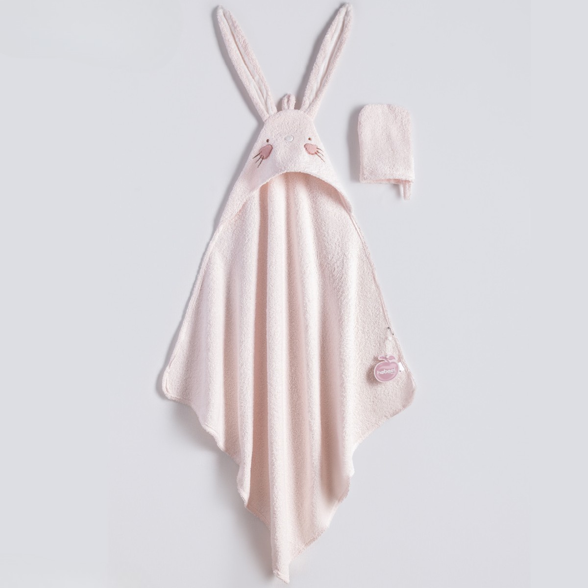 Kız Bebek 85*90cm Pembe Bunny Havlu 