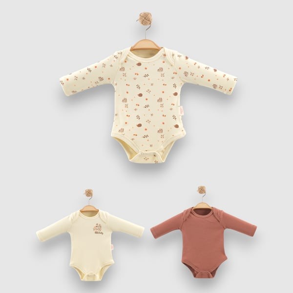 Kız Bebek Little Lady 3lü Uzun Kollu Body Seti