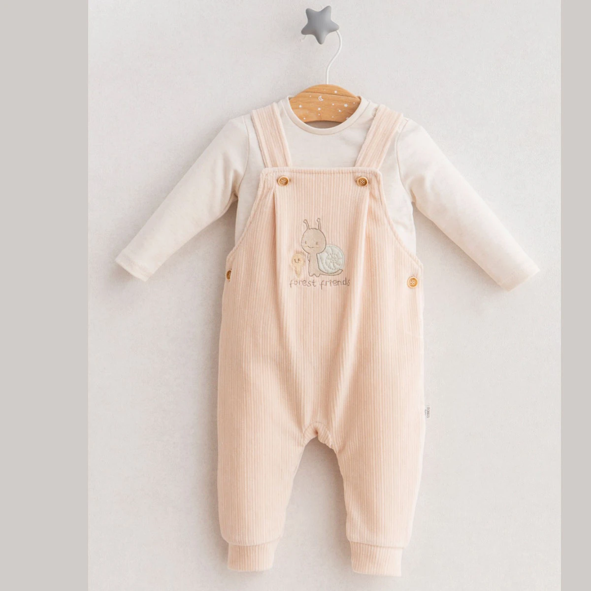 Erkek Bebek Premium Forest Friends Salopet