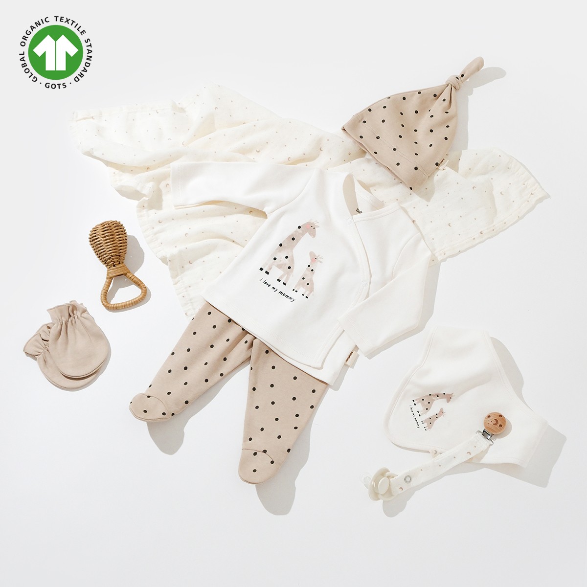 Unisex Premium 0-3 Ay Organik Pamuk 5li Set