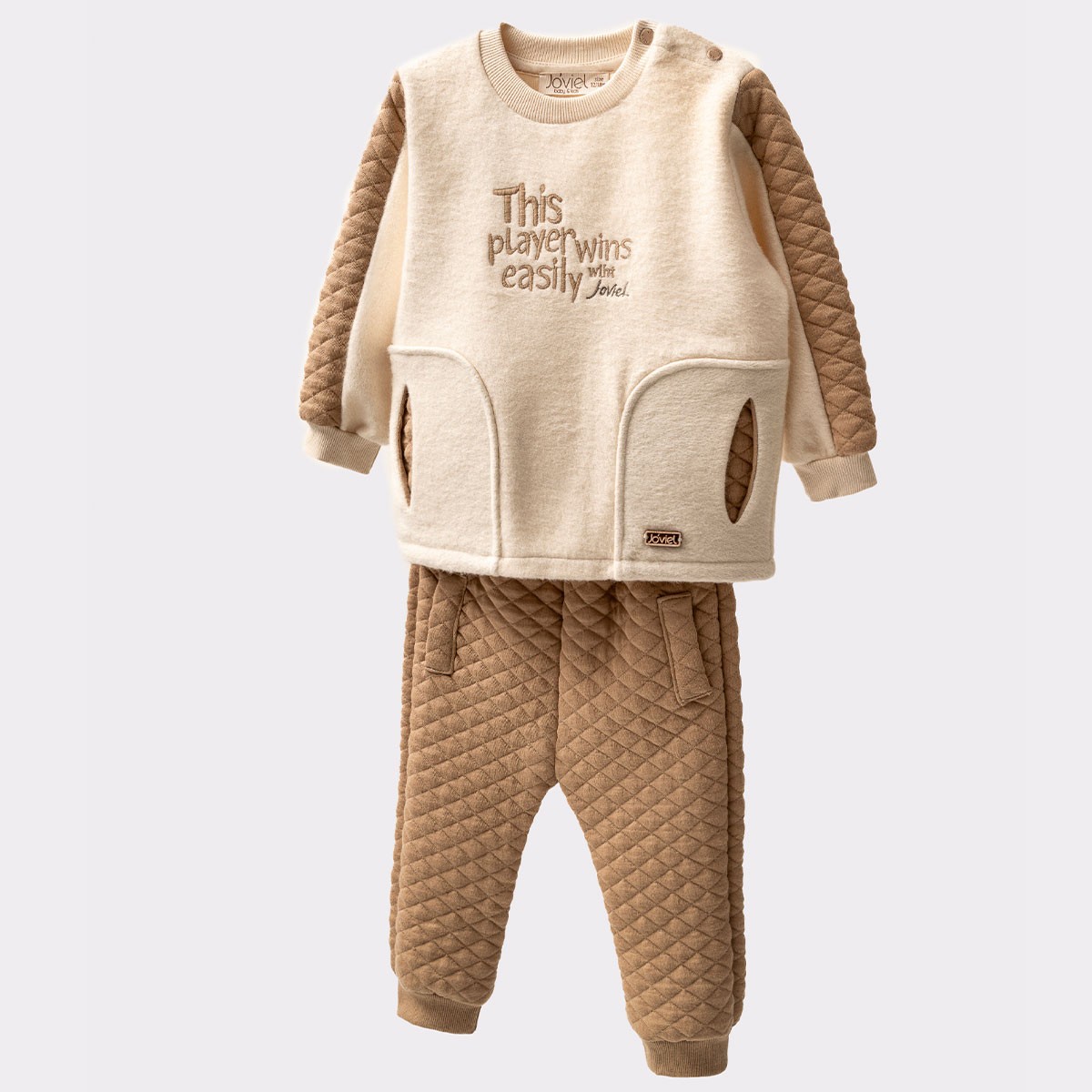 Minoss Babyden Şok Kampanya 📣 Erkek Bebek Camel Cepli 2li Takım 🎁