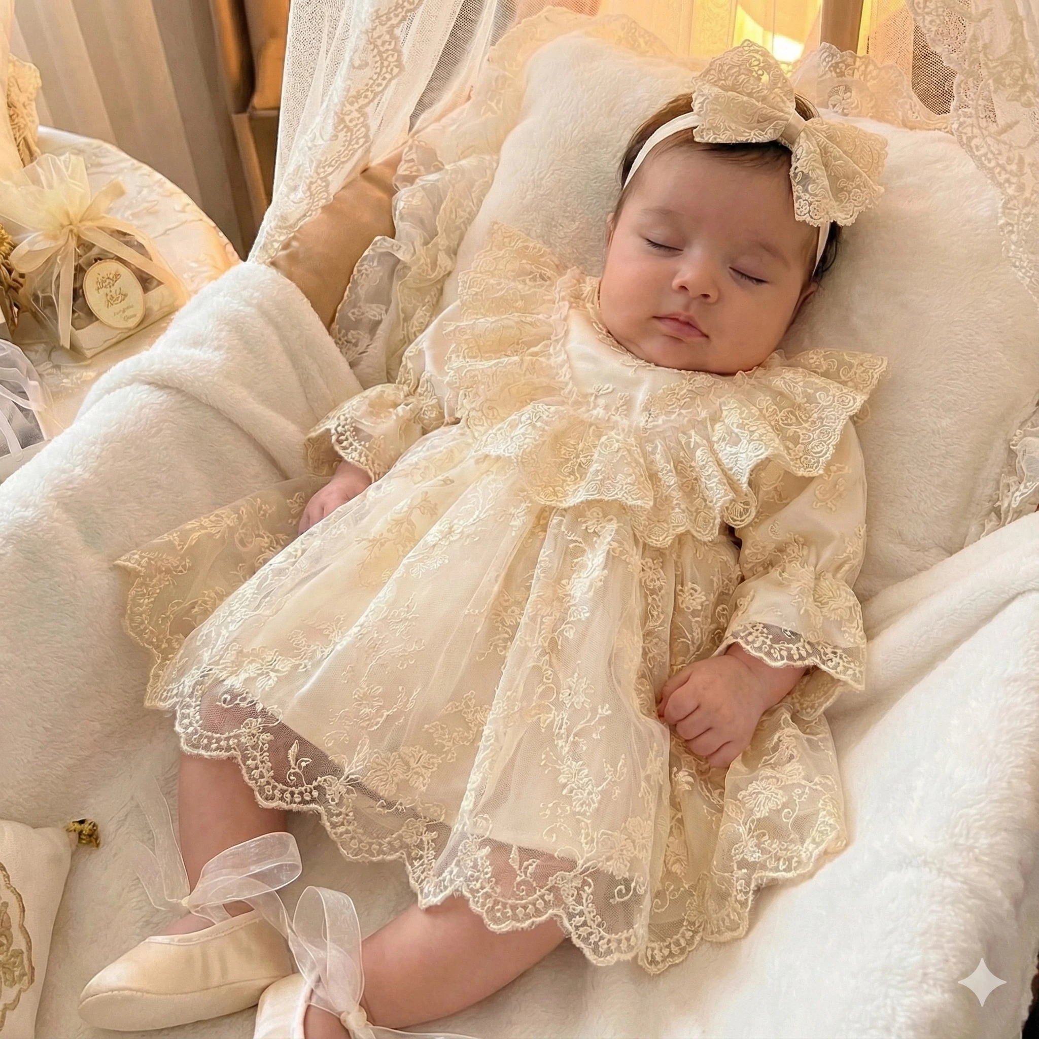 Kız Bebek Premium Caramel Orkide Mevlüt Seti