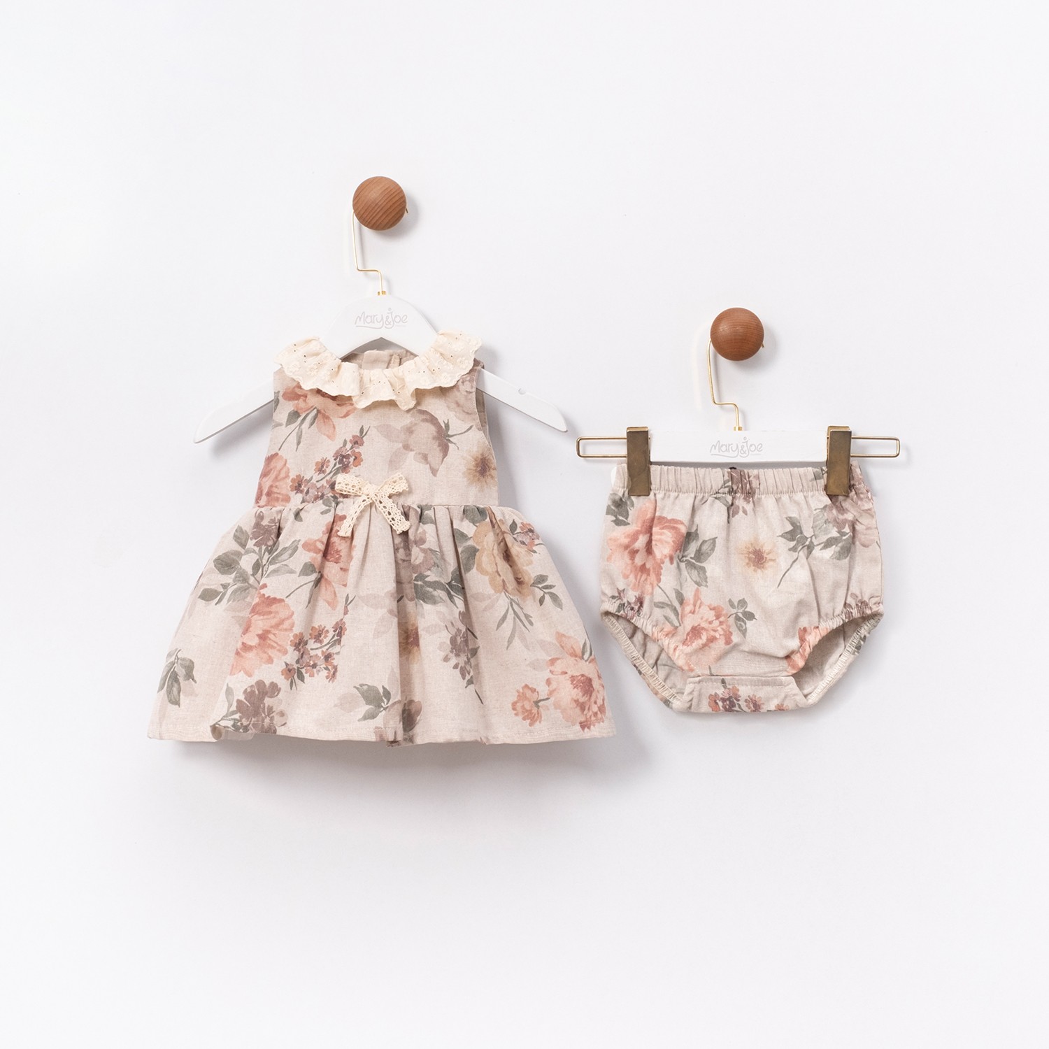 Kız Bebek Sylvia Vintage Çiçek Desenli 2li Takım