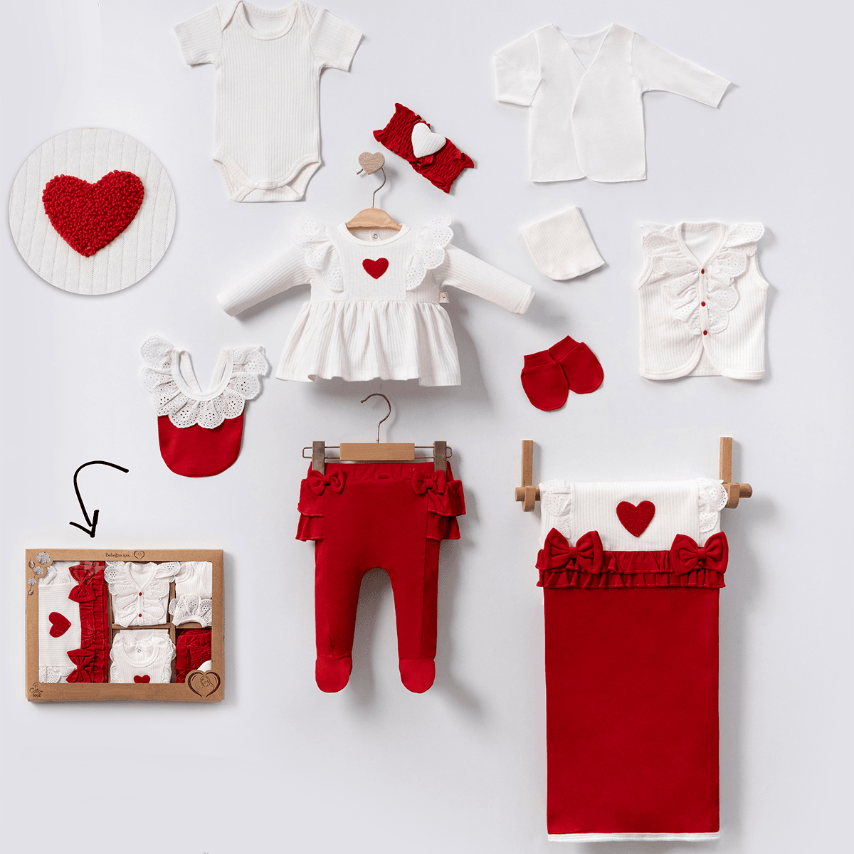 Kız Bebek Premium 0-3 Ay Lottie 10lu Set
