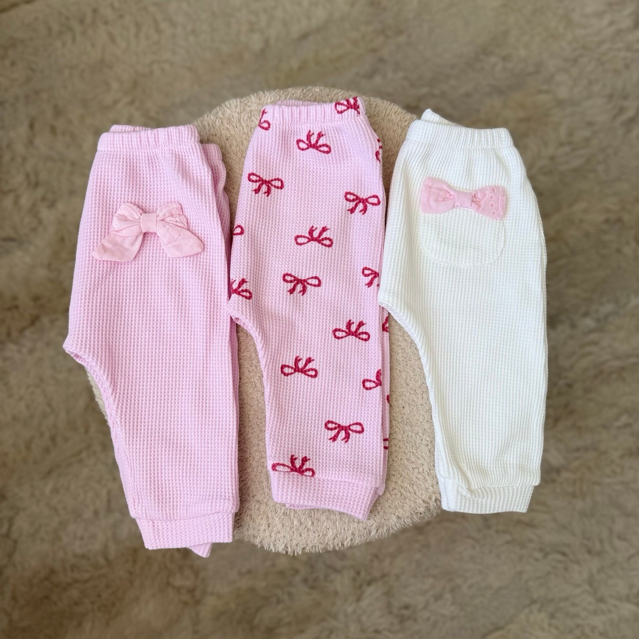 Kız Bebek Pinterest Kurdele Detay 3lü Patiksiz Pantolon