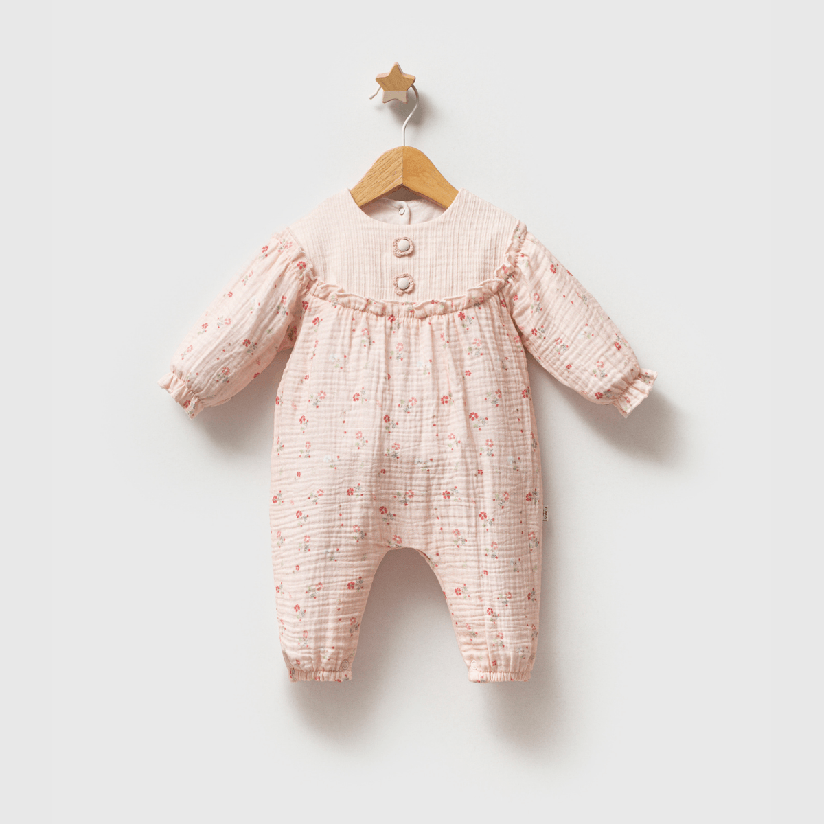Kız Bebek Pembe Patchwork Tulum 