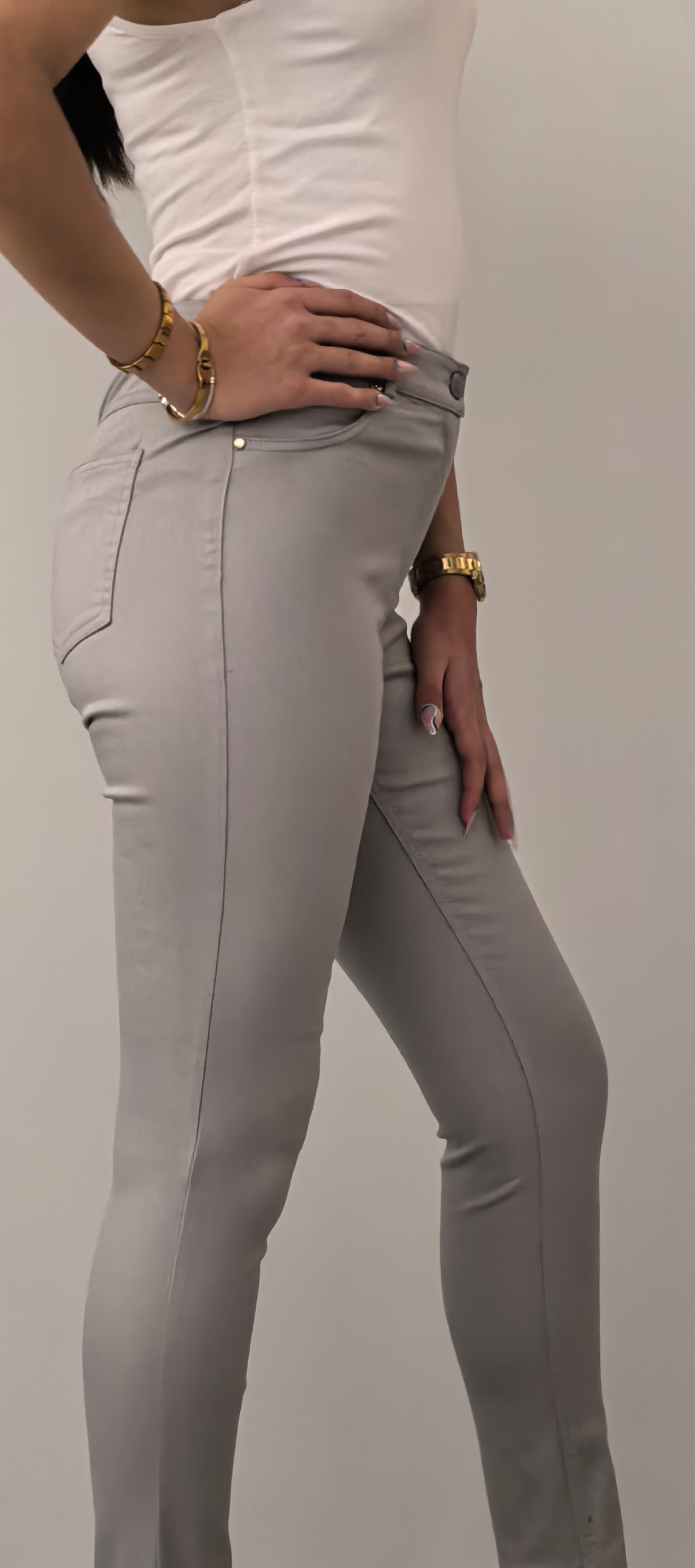 KOTON-VİSKON LİKRALI GRİ PANTOLON