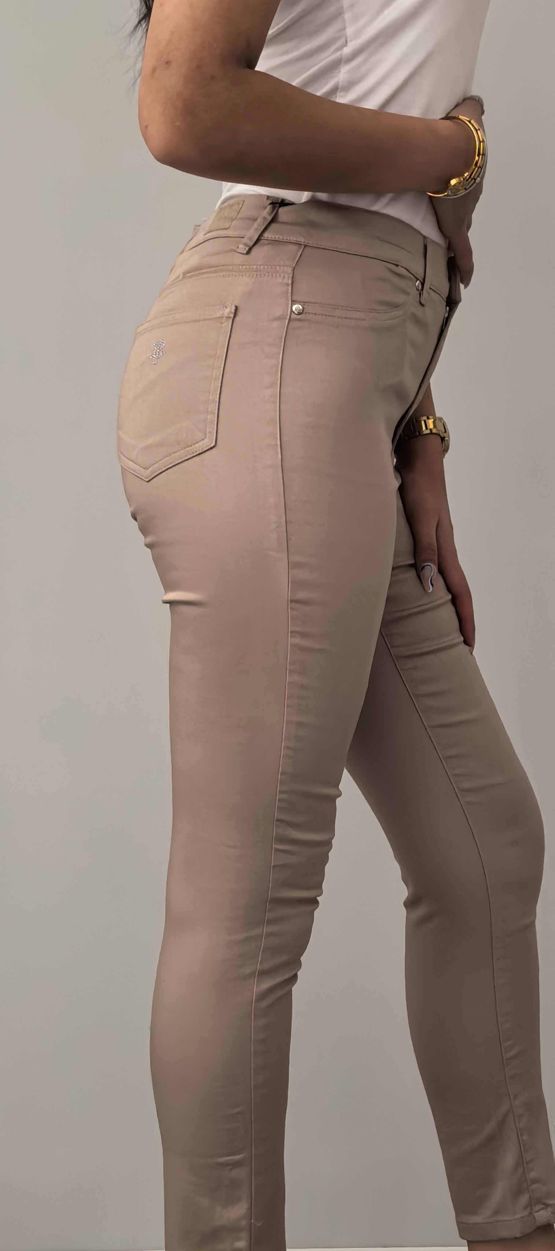 RED APPLE BEJ KETEN LİKRALI PANTOLON