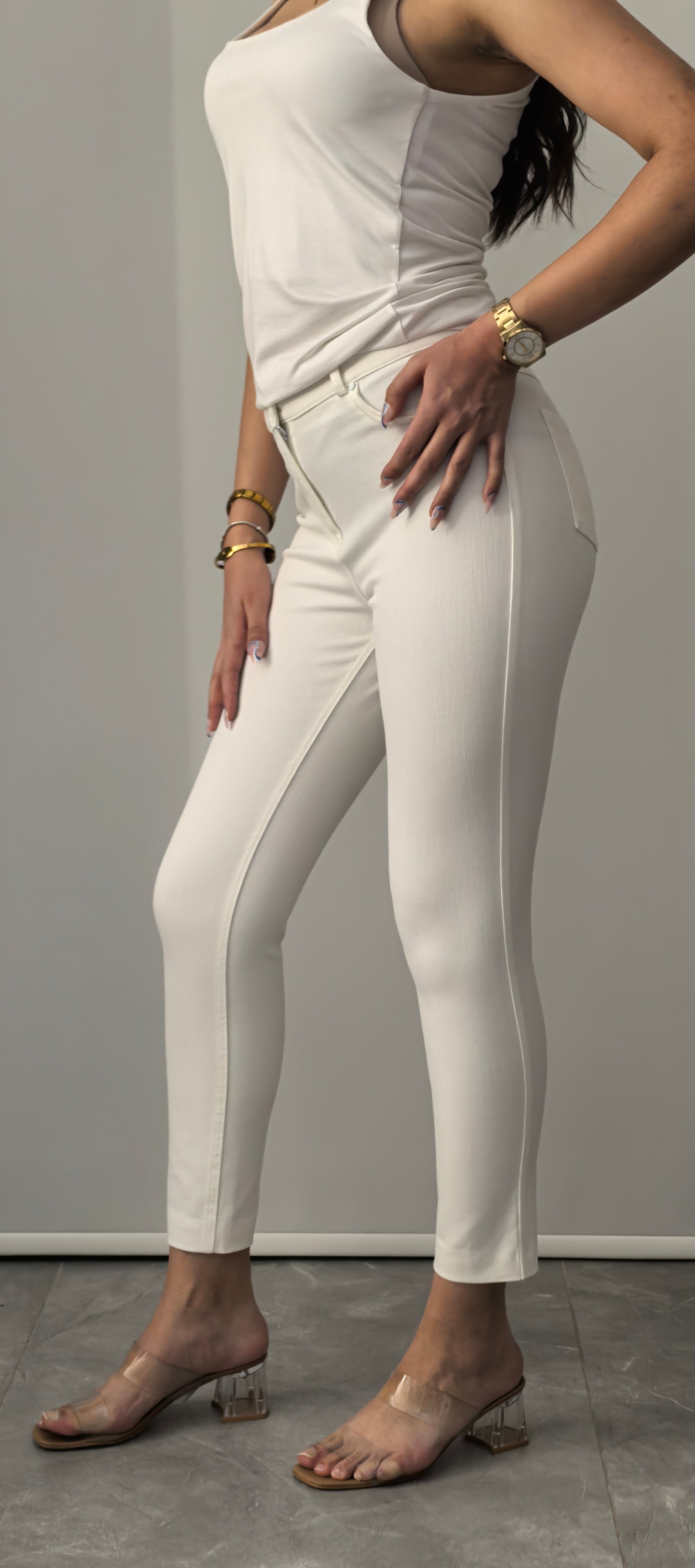 KOTON-VİSKON LİKRALI EKRU PANTOLON