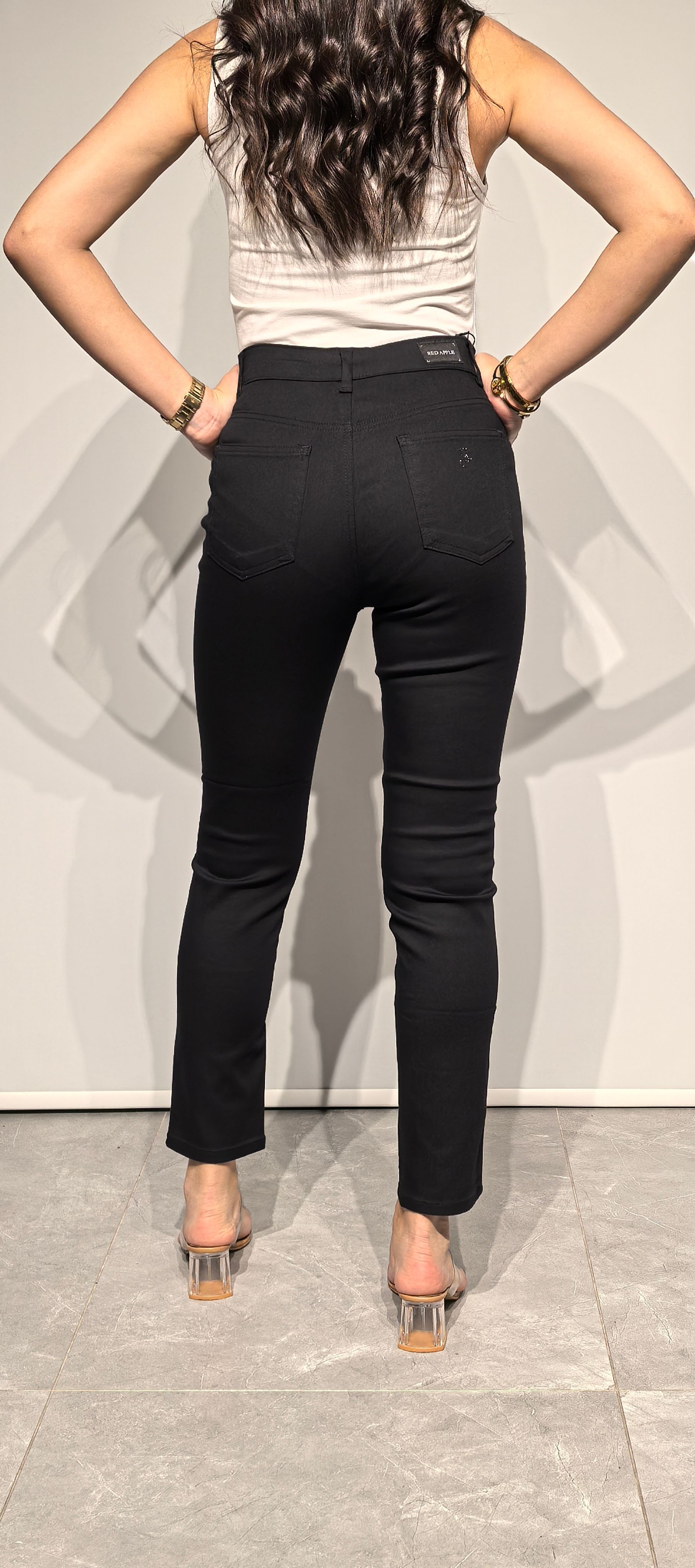 RED APPLE KETEN LİKRALI SİYAH PANTOLON