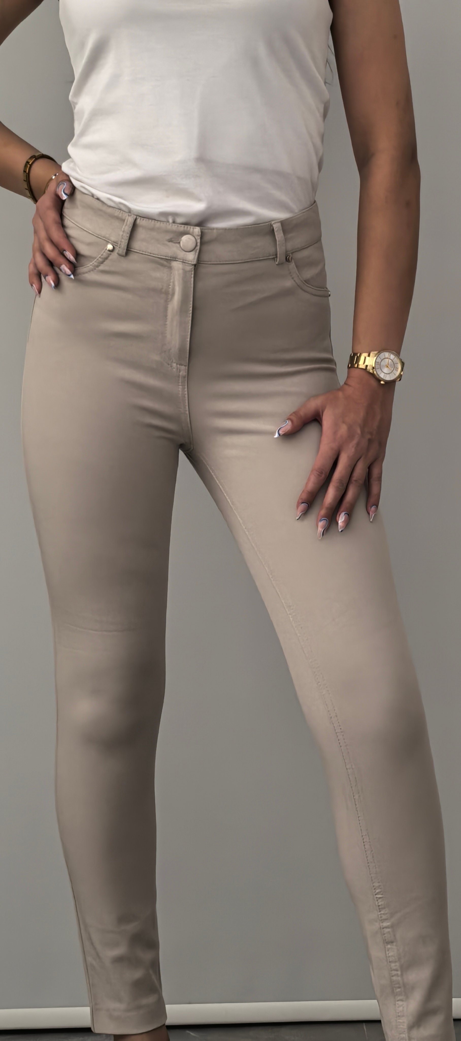KOTON-VİSKON LİKRALI BEJ PANTOLON