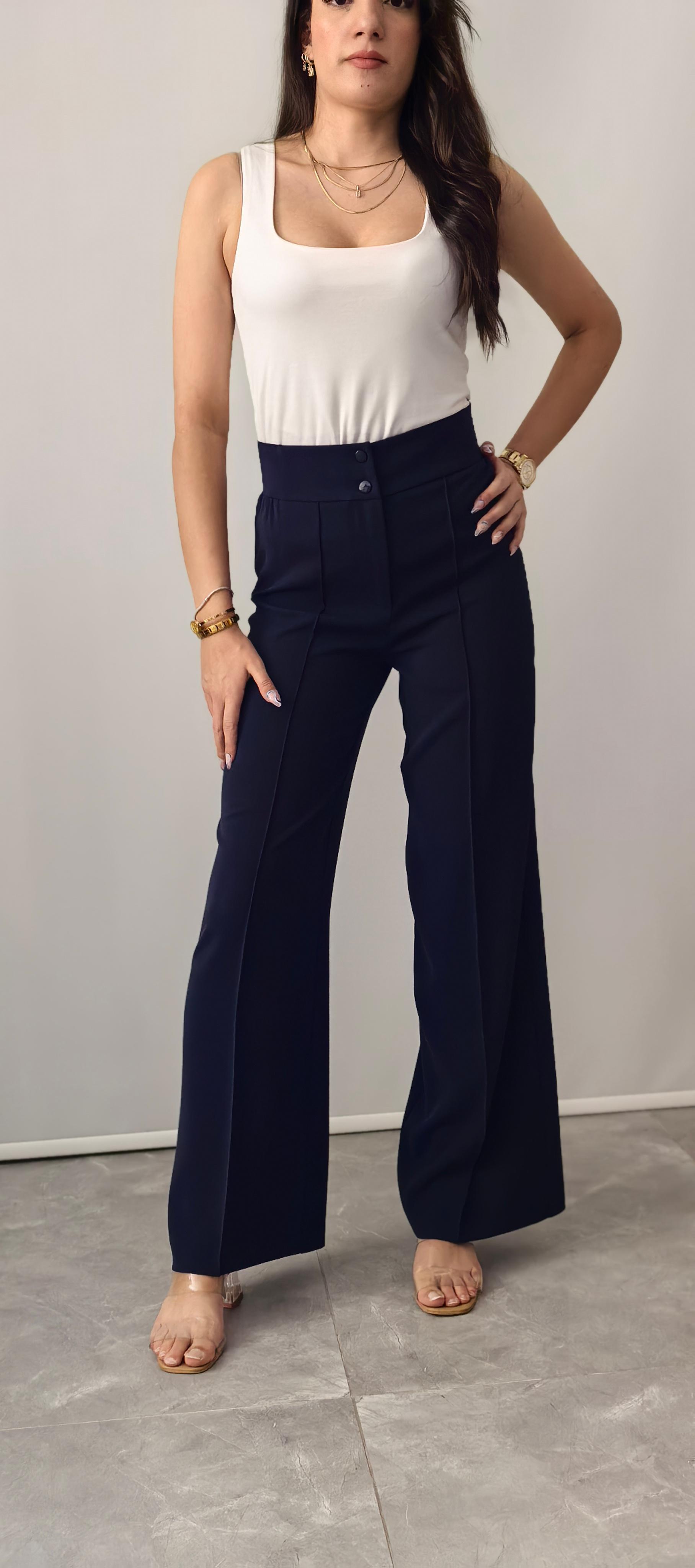 LACİ ÇİMALI DÖKÜMLÜ PANTOLON
