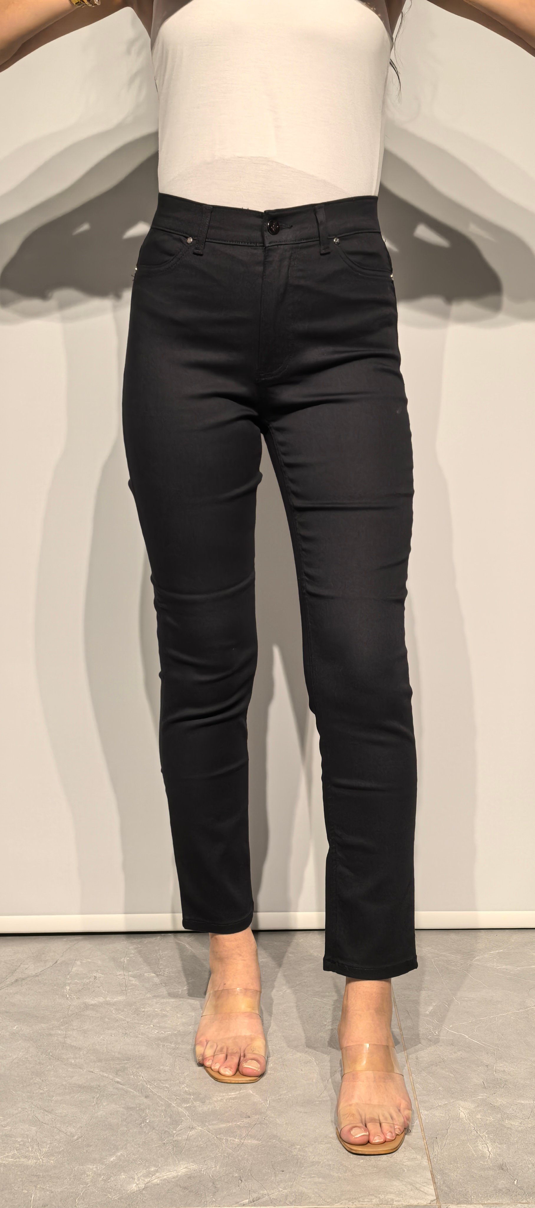 RED APPLE KETEN LİKRALI SİYAH PANTOLON