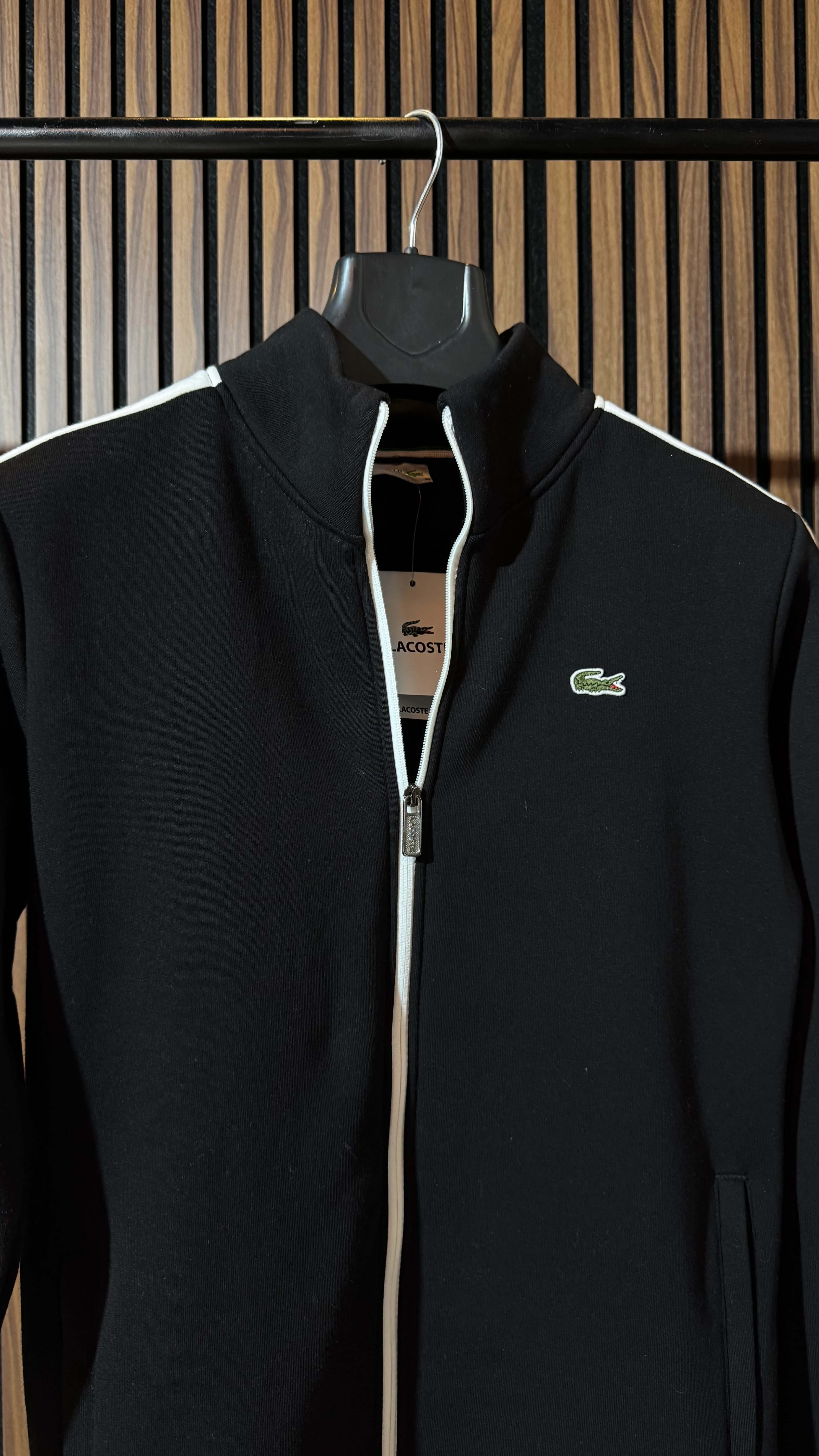 LCST Premium Şeritli Siyah Hırka 