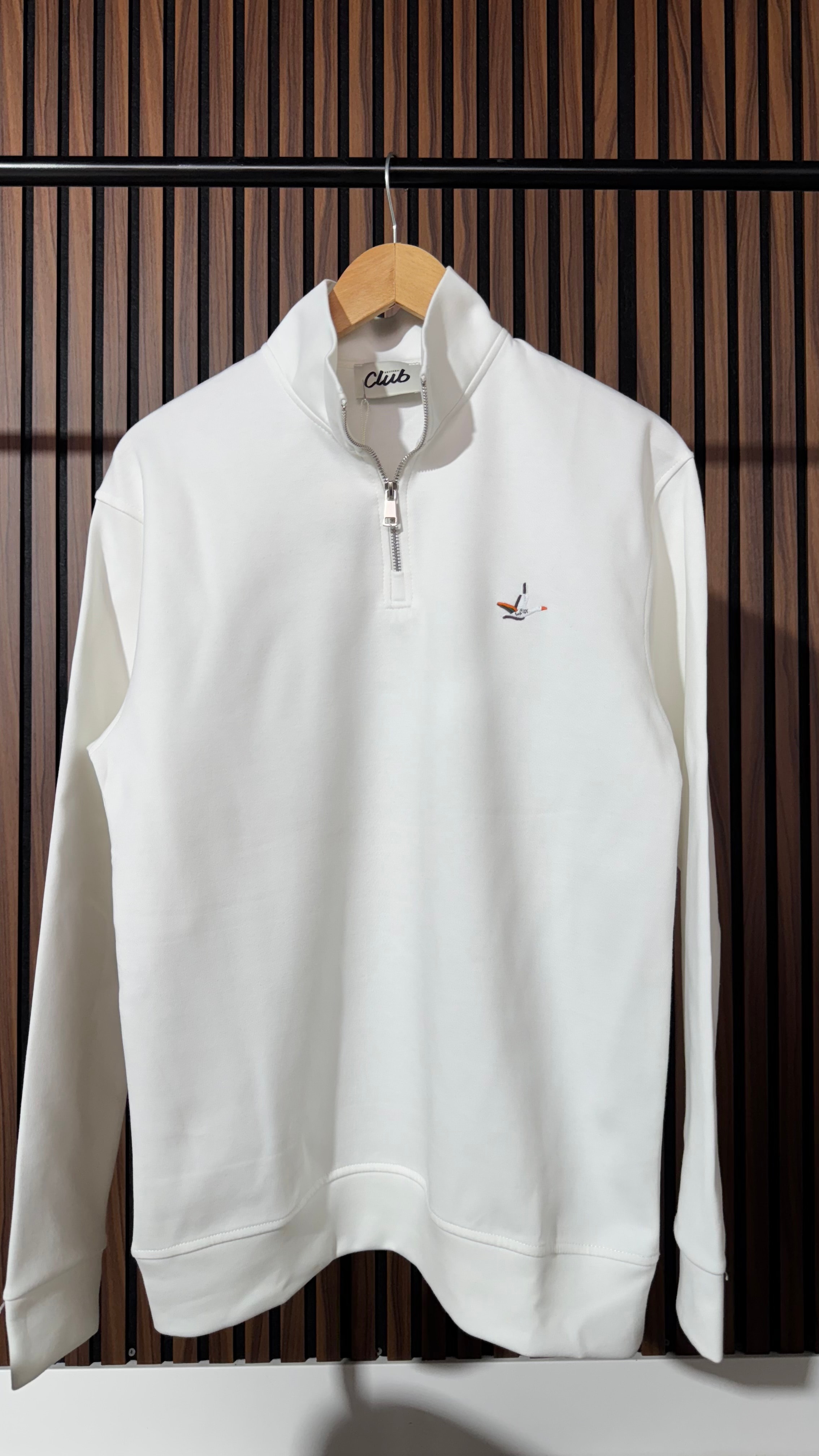 BYMN Premium Half Zip Beyaz Sweatshirt