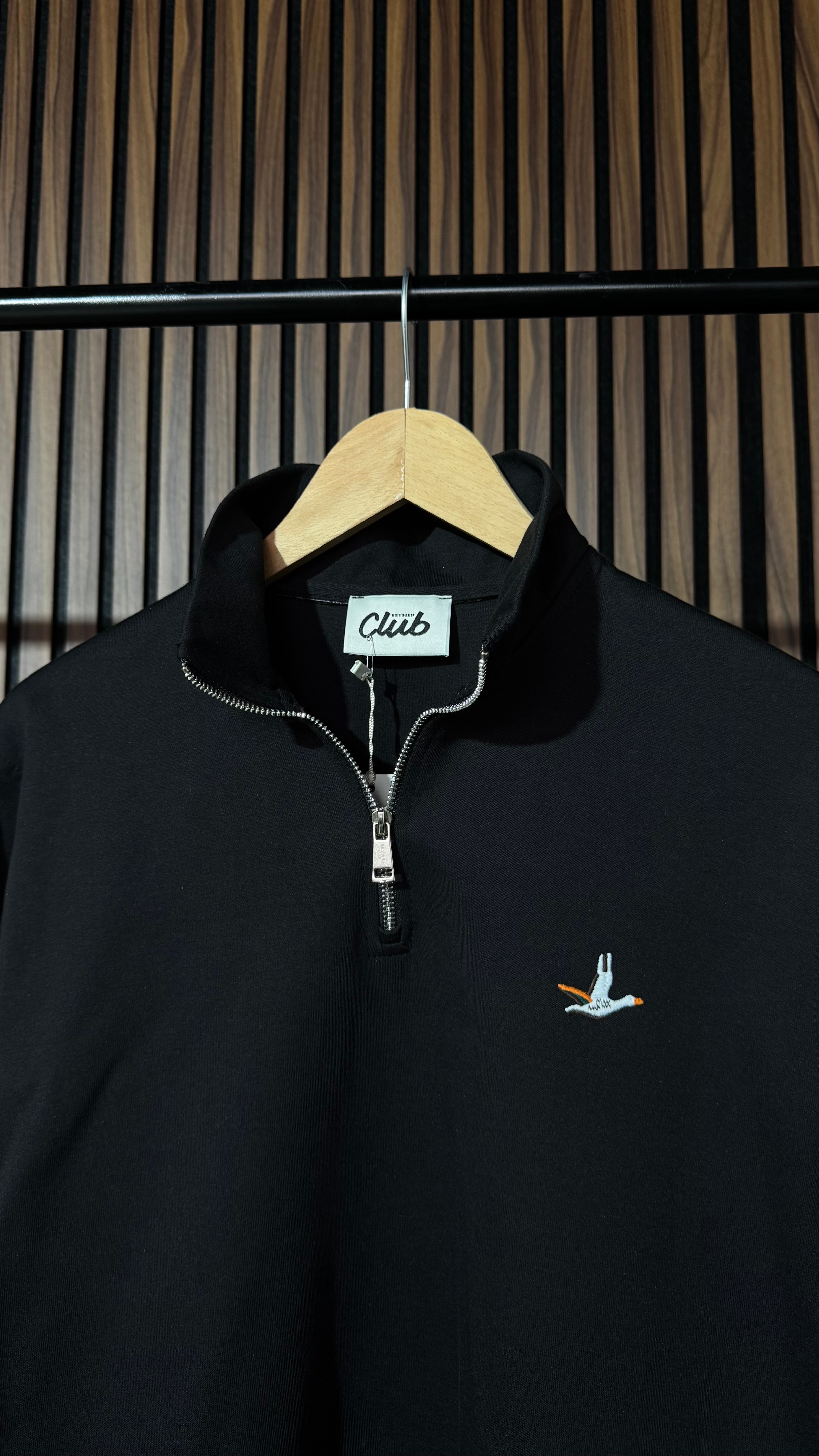 BYMN Premium Half Zip Siyah Sweatshirt