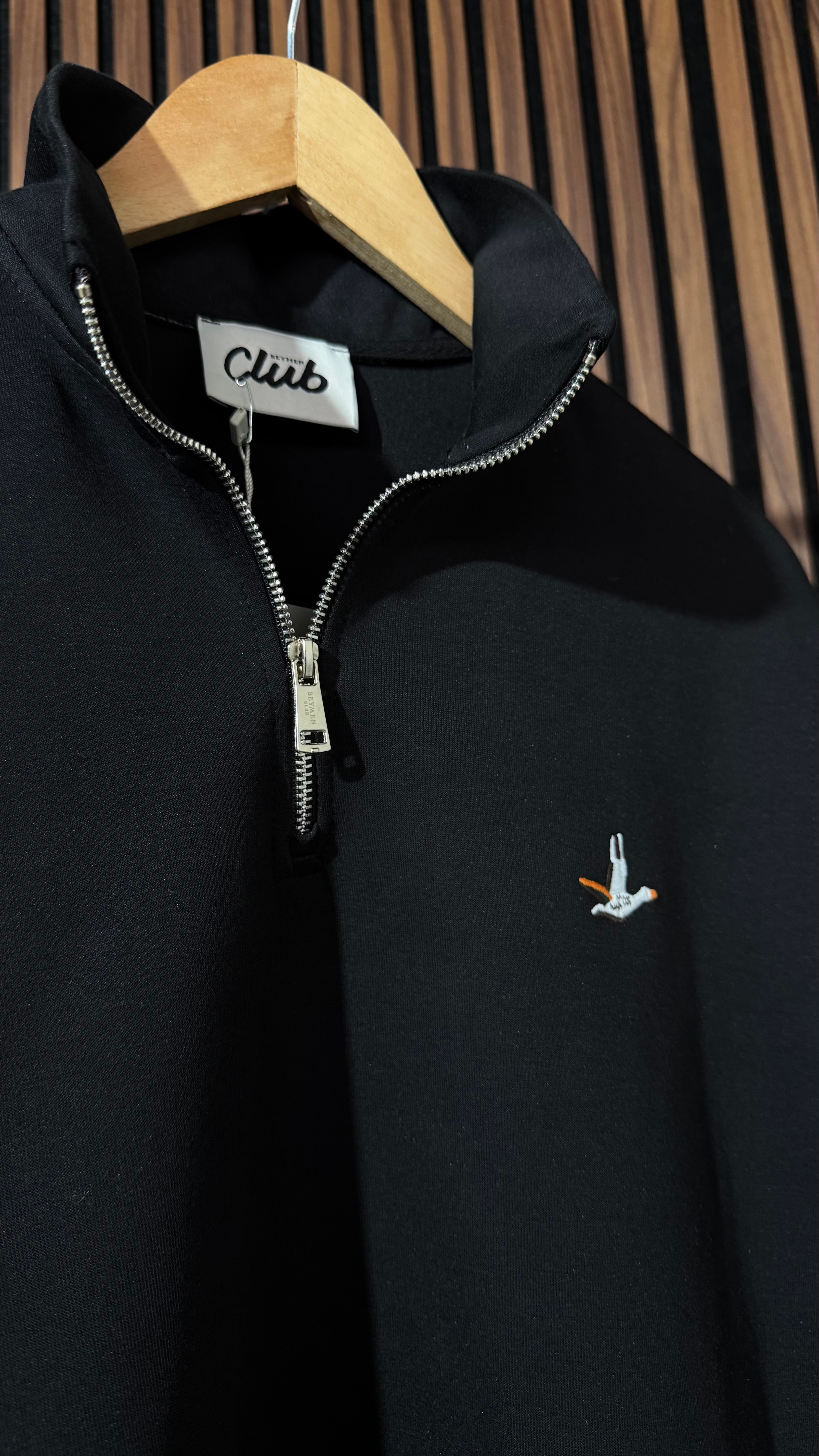 BYMN Premium Half Zip Siyah Sweatshirt