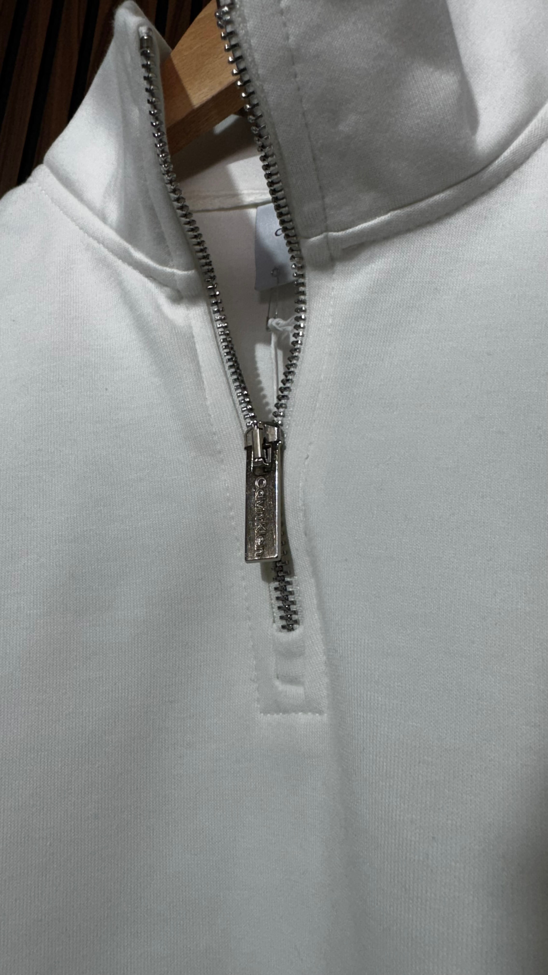 CK Premium Half Zip Beyaz Sweatshirt