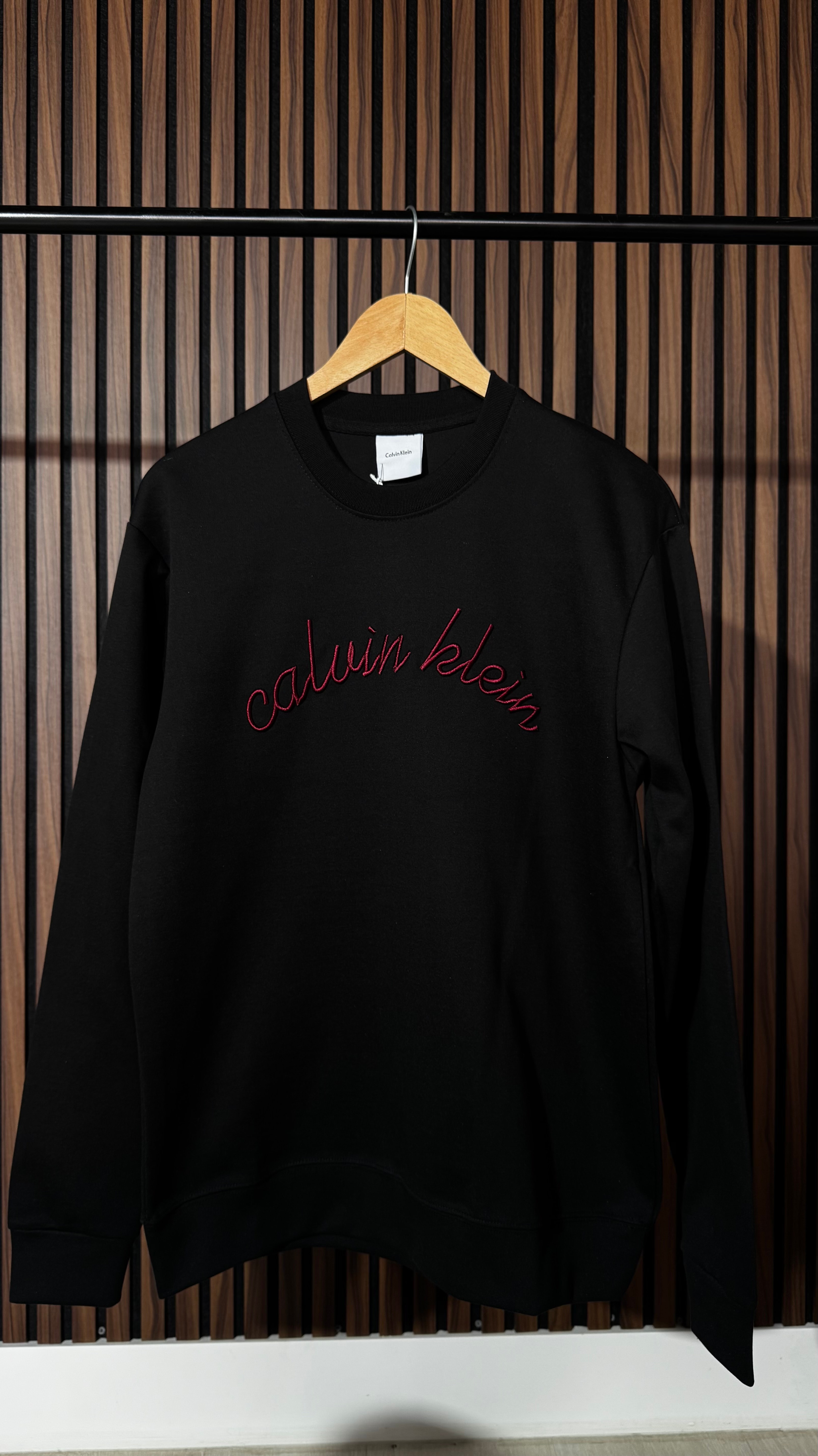 CK Premium Yazılı Siyah Sweatshirt